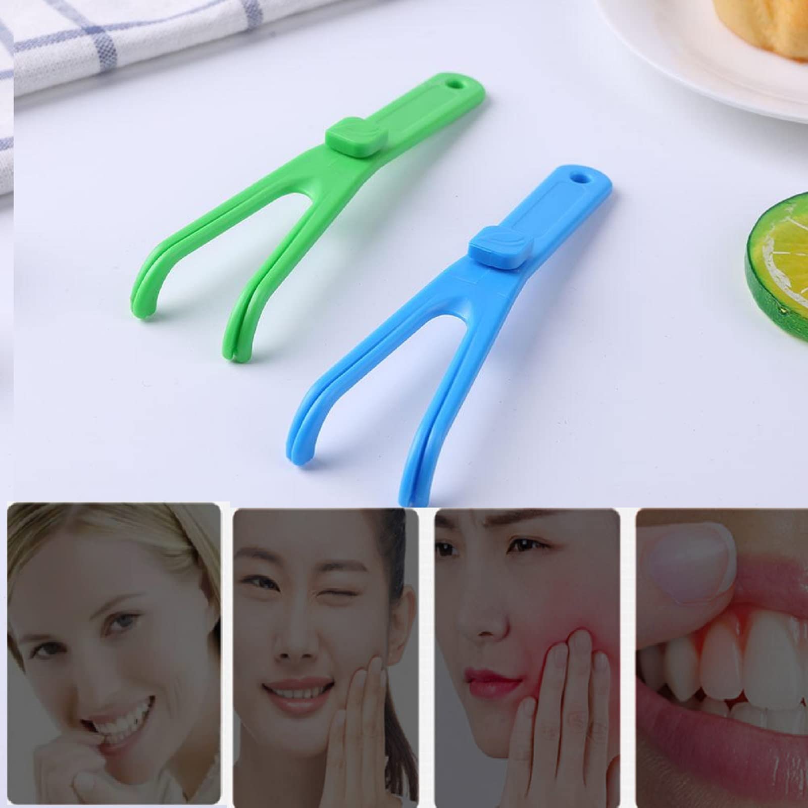 Reusable Dental Floss Holder with 10 Floss Picks - 2 Pack Eco-Friendly Flossers for Travel & Home Oral Care | Perfect for Family, Hotels & On-the-Go Teeth Cleaning