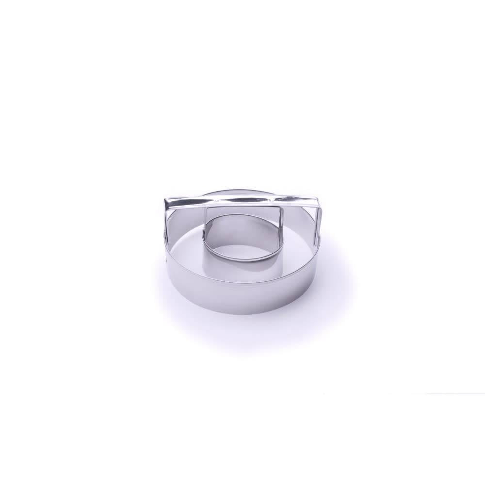Fox Run Plain Donut Cutter 4-Piece Set - Stainless Steel Round Doughnut Cutter for Baking, Homemade Donuts, Cookies & Pastries - Perfect for Home Bakers, Bakeries & DIY Dessert Making