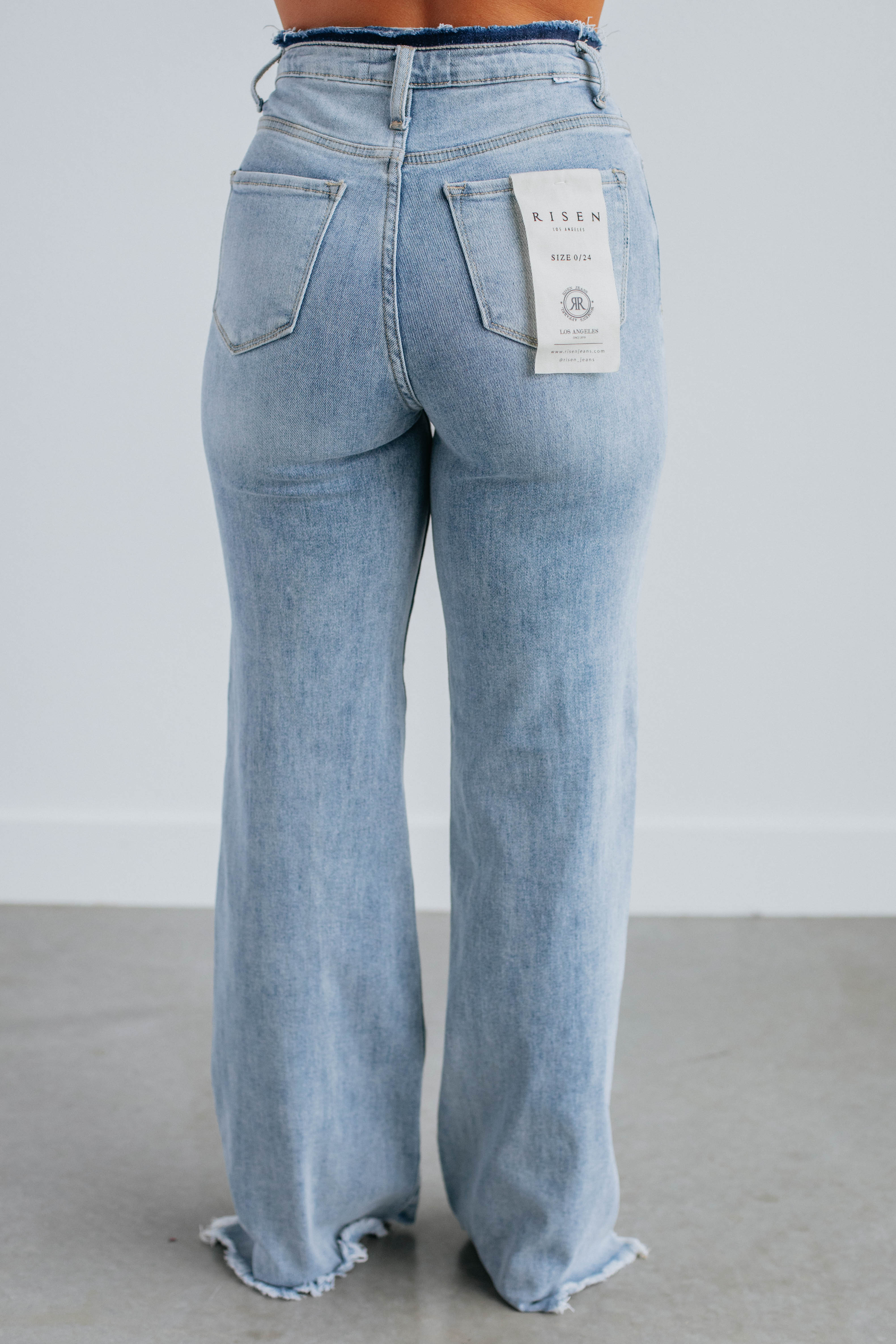 Blaire Risen Light Wash Jeans for Women - High Waist Stretch Denim Pants - Perfect for Casual Wear, Office & Date Night