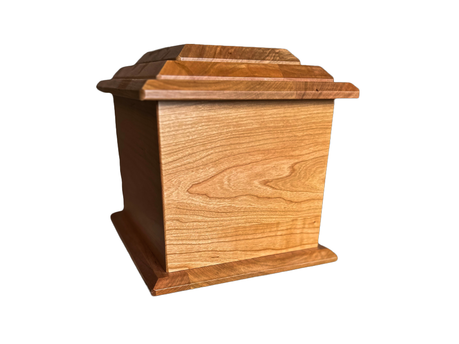 Hand Carved Extra Large Wooden Urn for Ashes - Coss & Lily Design - Perfect for Memorials, Home Decor & Keepsakes