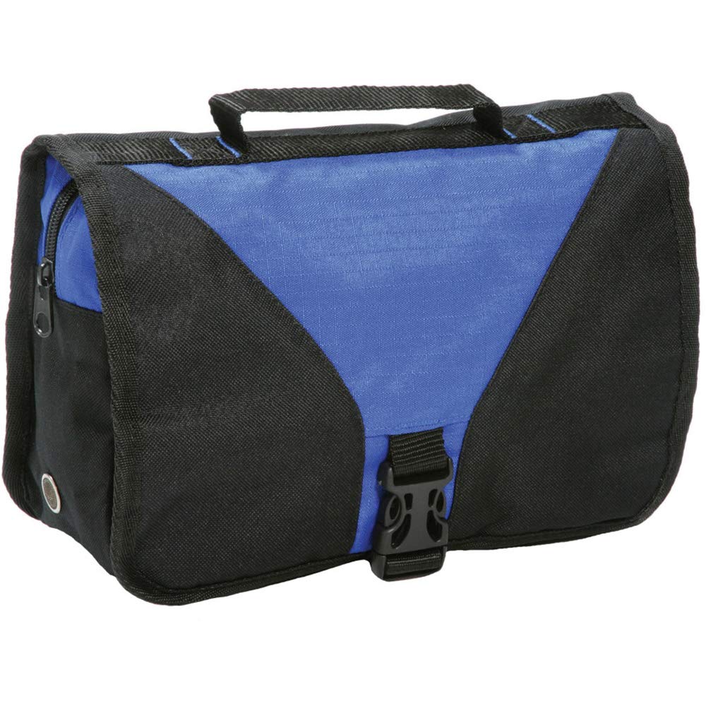 Shugon Bristol Folding Travel Toiletry Bag - 4L Waterproof Cosmetic Organizer for Women & Men - Perfect for Airplane, Camping, Gym (Royal/Black)