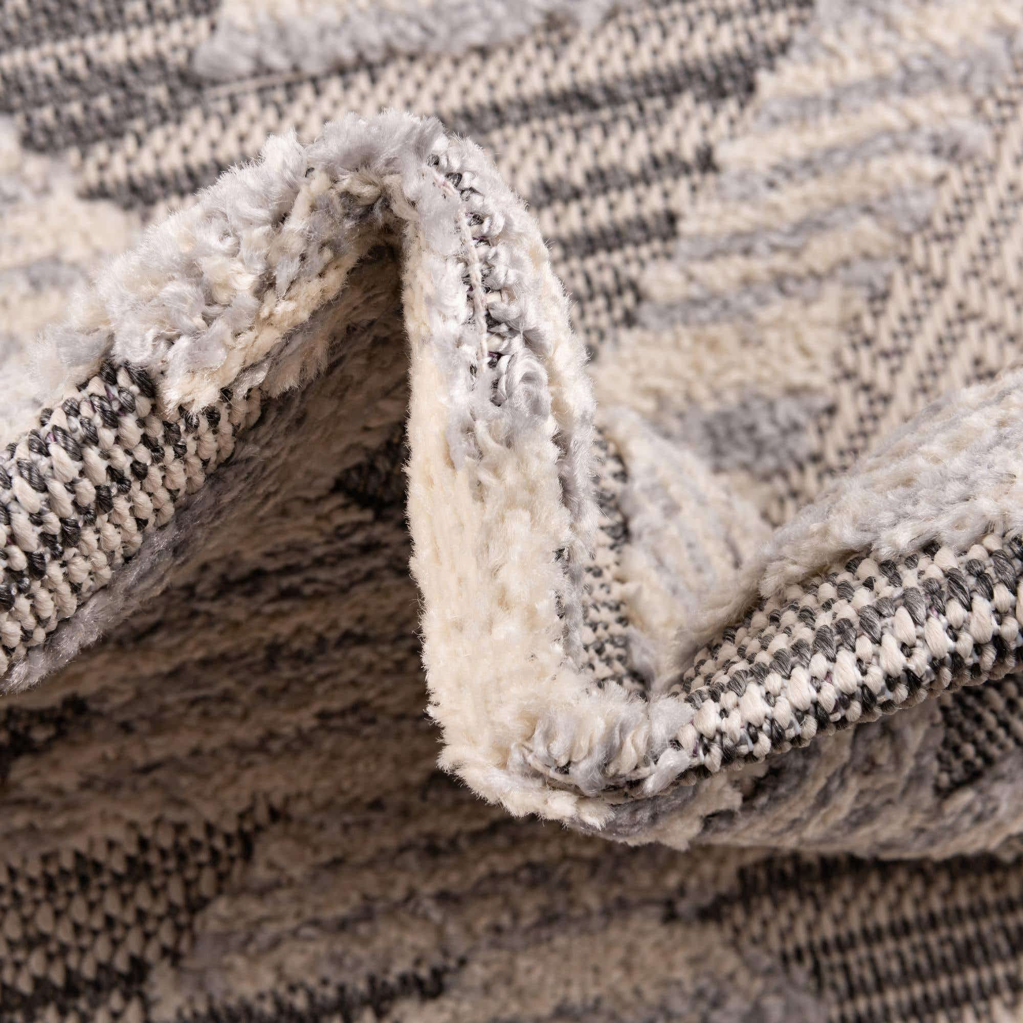 Unique Loom Arlo Collection Round Area Rug 7' x 7' - Soft Sandy Beige & Gray Modern Boho Rug for Living Room, Bedroom & Nursery | Non-Slip Floor Mat for Home Decor