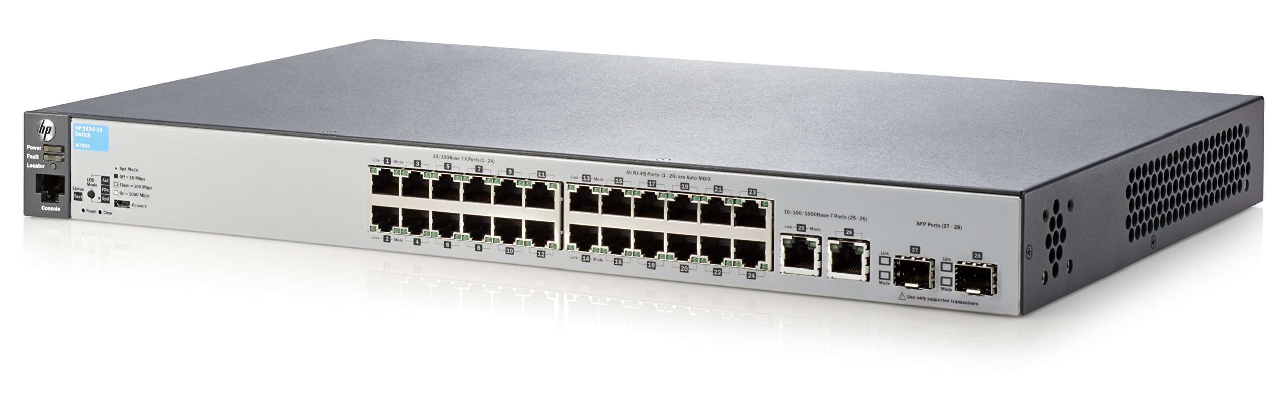 Refurbished HP J9782A Aruba 2530-24 24-Port Gigabit PoE+ Network Switch | 190W Power Budget | Layer 2 Managed | Ideal for Small Business & Office Networks