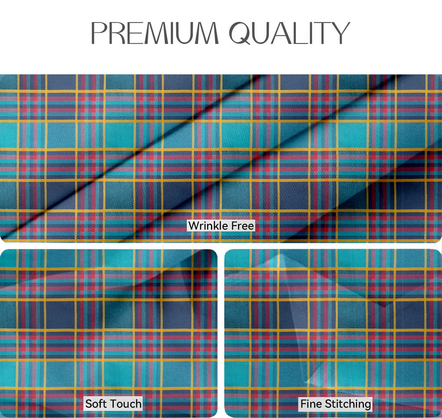 Lushomes Green Checkered Cotton Tablecloth - 36x60 Inch (3x5 FT) Center Table Cover with 1cm Hem - Perfect for Dining Tables, Study Desks & Coffee Tables - Washable & Durable Home Decor (Pack of 1)
