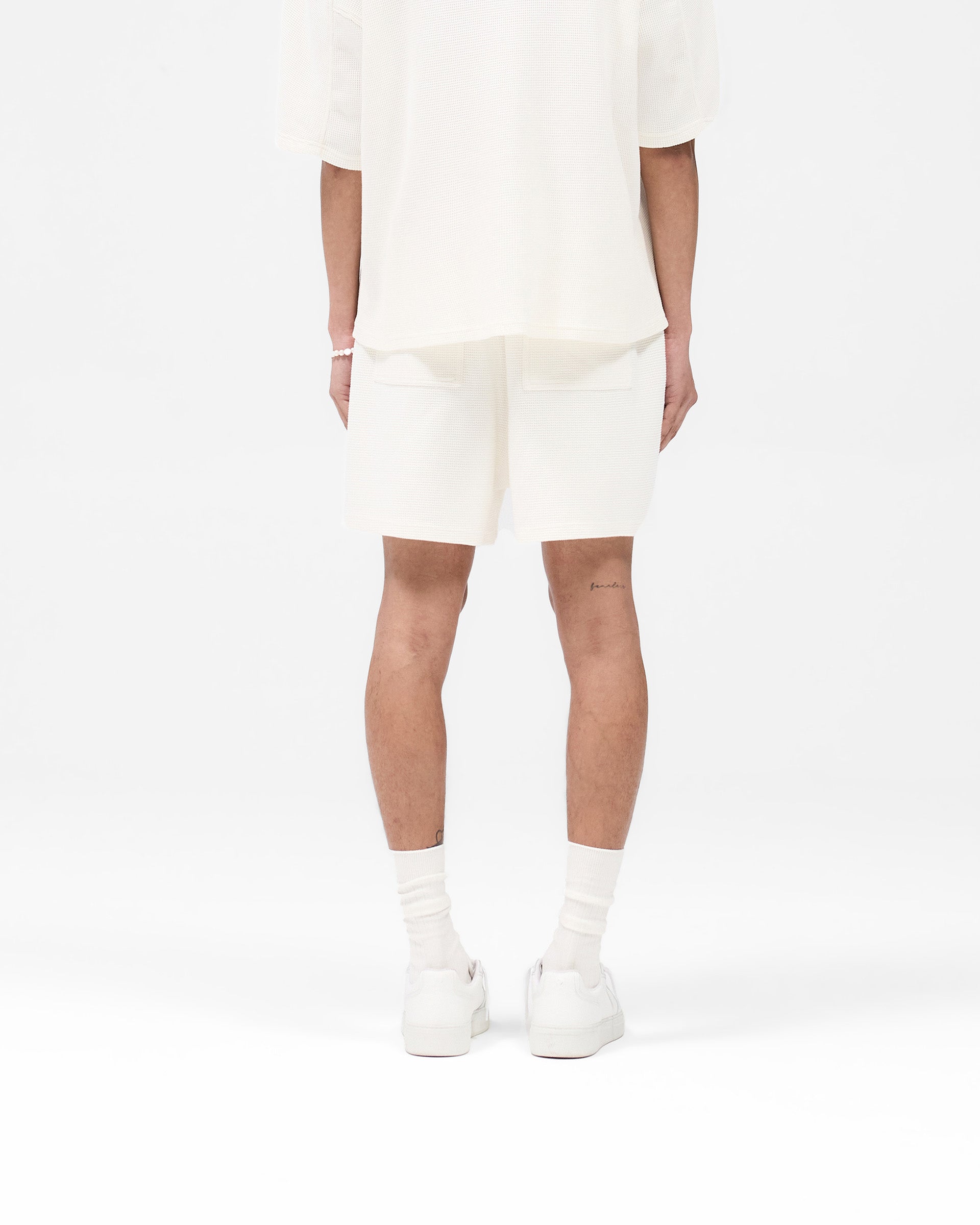 Waffle Shorts for Women - Soft & Breathable Cotton Lounge Shorts in White | Perfect for Yoga, Sleepwear & Summer Comfort
