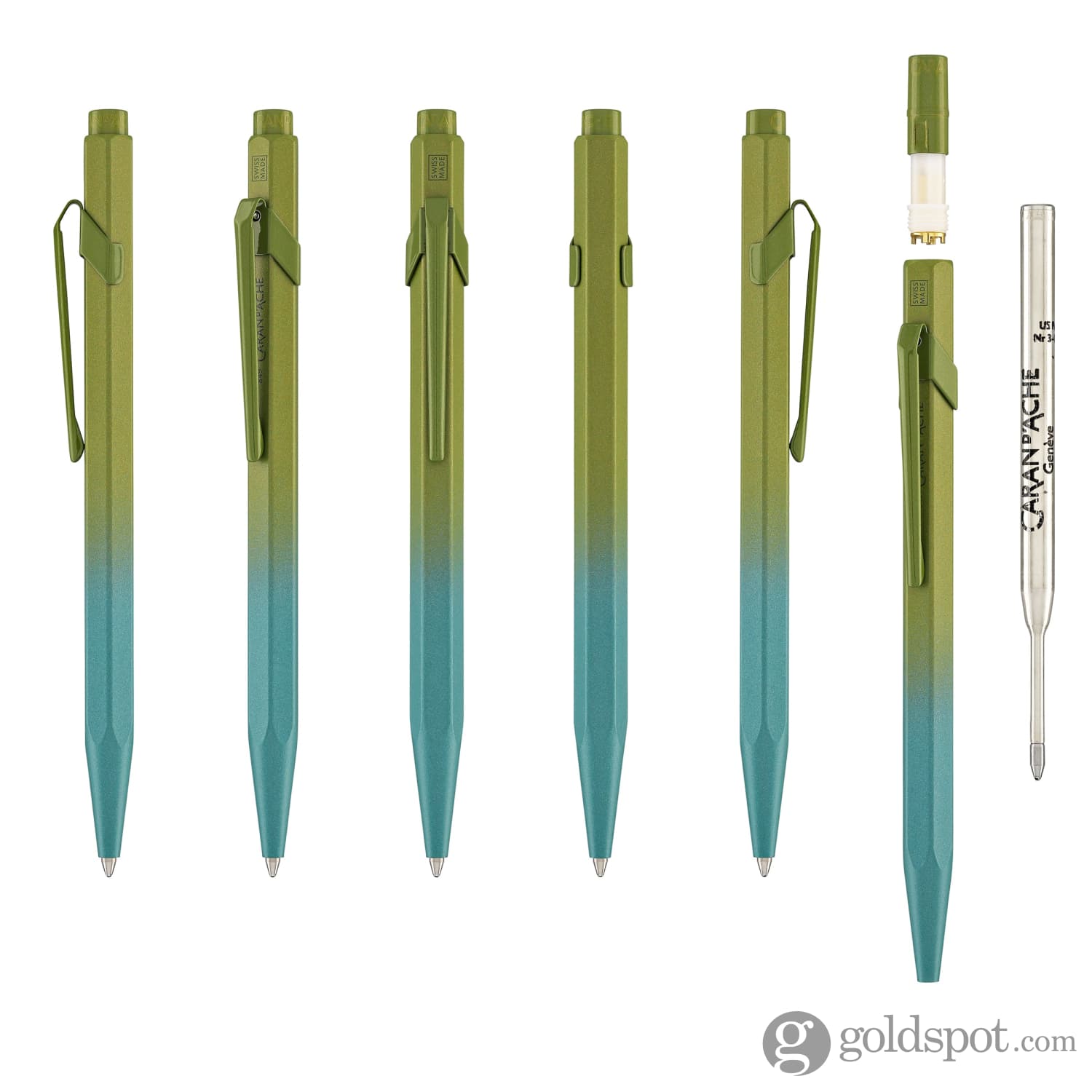 Caran d'Ache 849 Claim Your Style Ballpoint Pen - Arctic Green Limited Edition 5 | Premium Writing Instrument for Professionals, Gift Ideas & Collectors | Office, Business Meetings & Luxury Gifting
