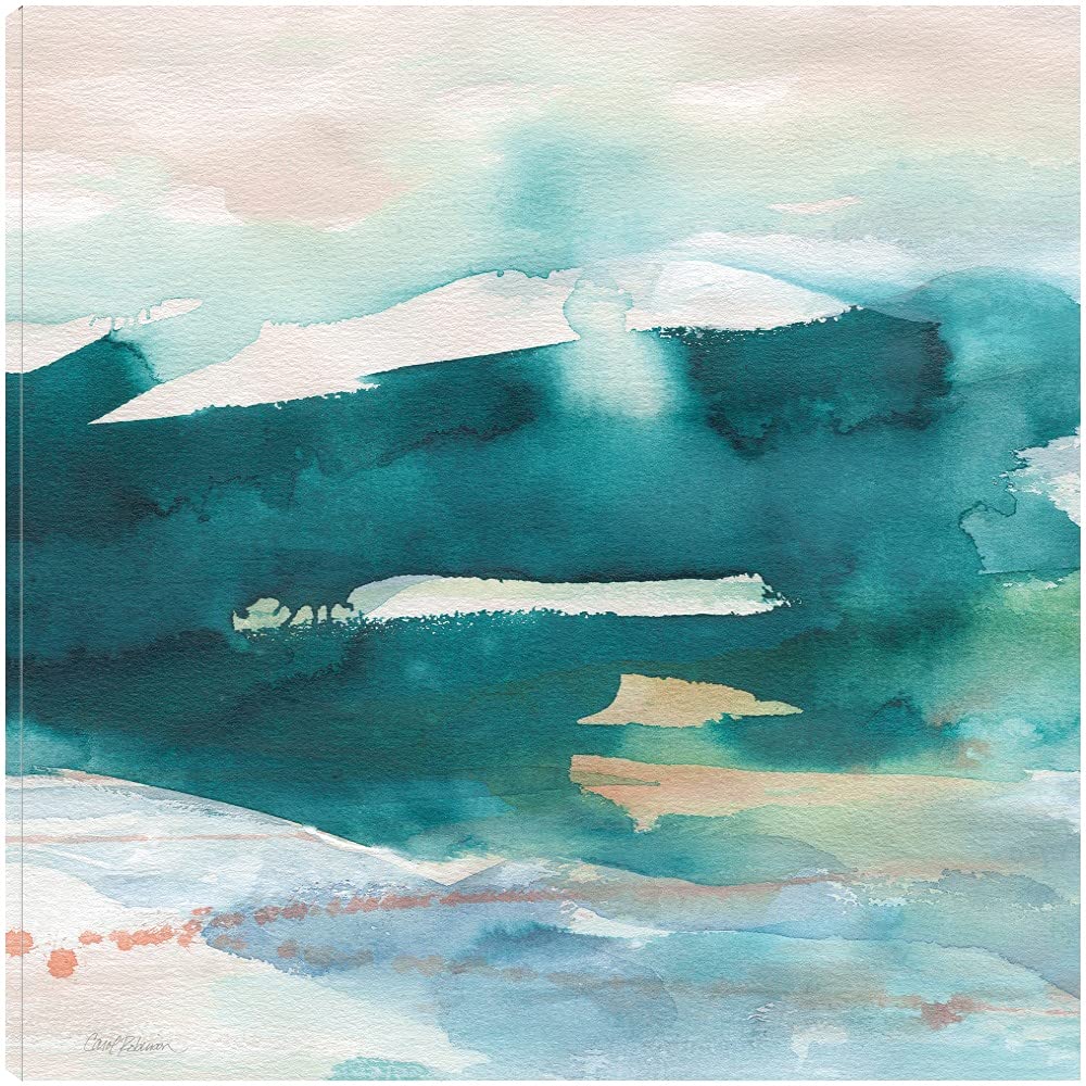 Ocean Lights Canvas Wall Art by Carol Robinson - 22x22 Inch Ready to Hang Fine Art Print for Living Room, Bedroom, Office & More - Coastal Home Decor & Beach House Wall Decor