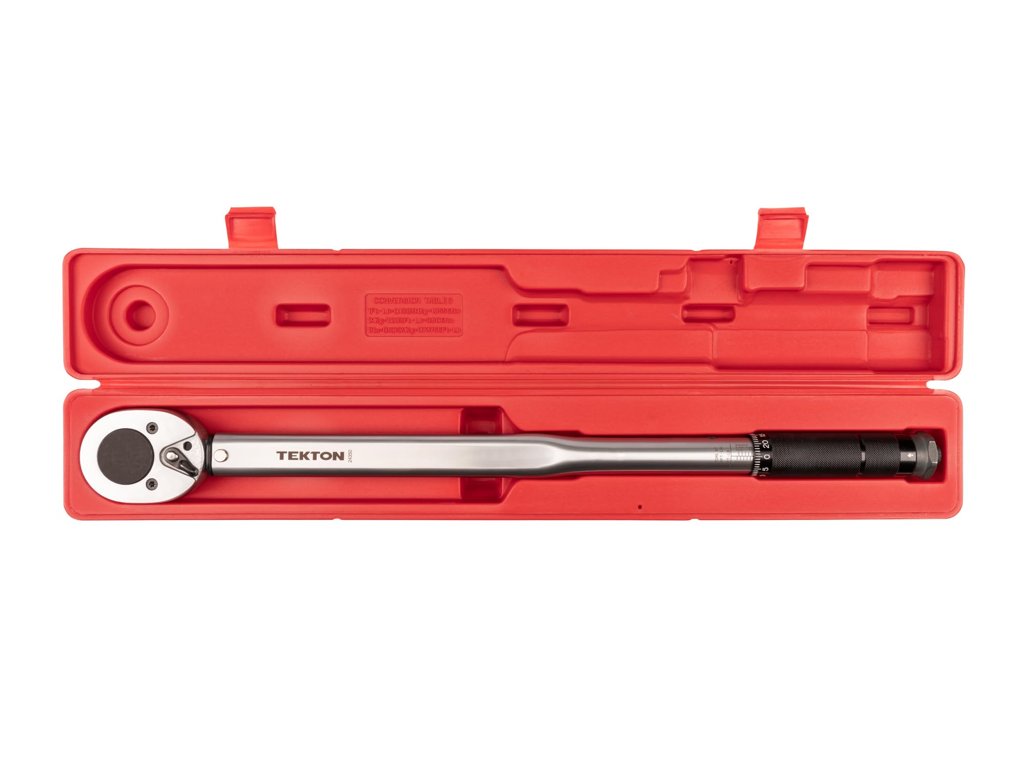TEKTON 3/4 Inch Drive Micrometer Torque Wrench (50-300 ft.-lb.) | 24350 | Precision Torque Tool for Automotive, Industrial & Mechanical Applications
