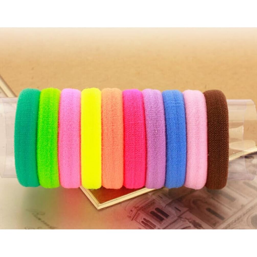 100pcs Soft Cotton Baby Hair Scrunchies - Colorful Toddler Hair Ties & Ponytail Holders for Girls - Gentle Hair Bands & Headbands for Infants - Perfect for Daily Use, School, and Special Occasions