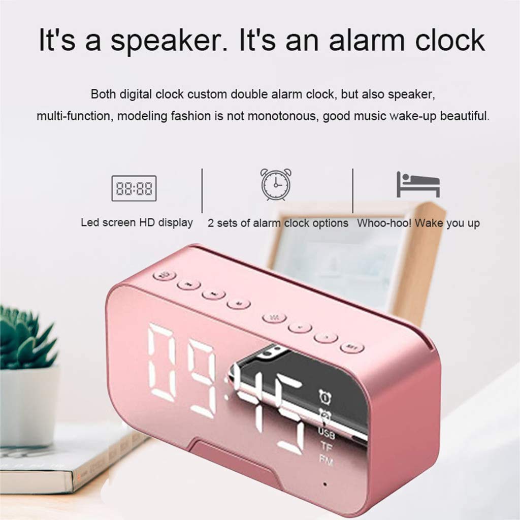 Portable Bluetooth Speaker with LED Lights - Wireless Digital Speaker with Multi-Function, Pink - Perfect for Outdoor Parties, Beach Trips & Home Decor