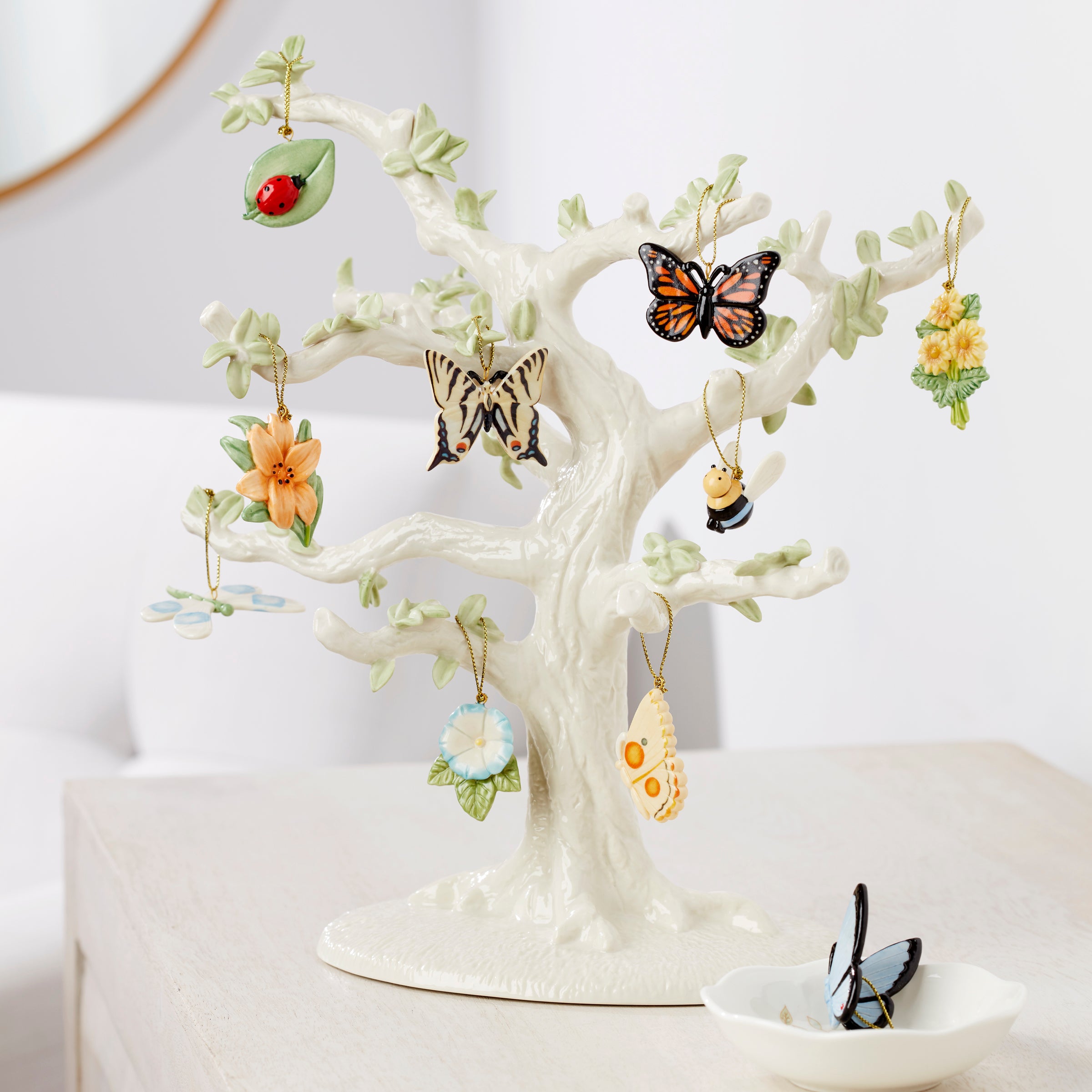 Butterfly Meadow 10-Piece Ornament Set - Elegant Home Decor for Christmas Tree, Party & Wedding Decorations
