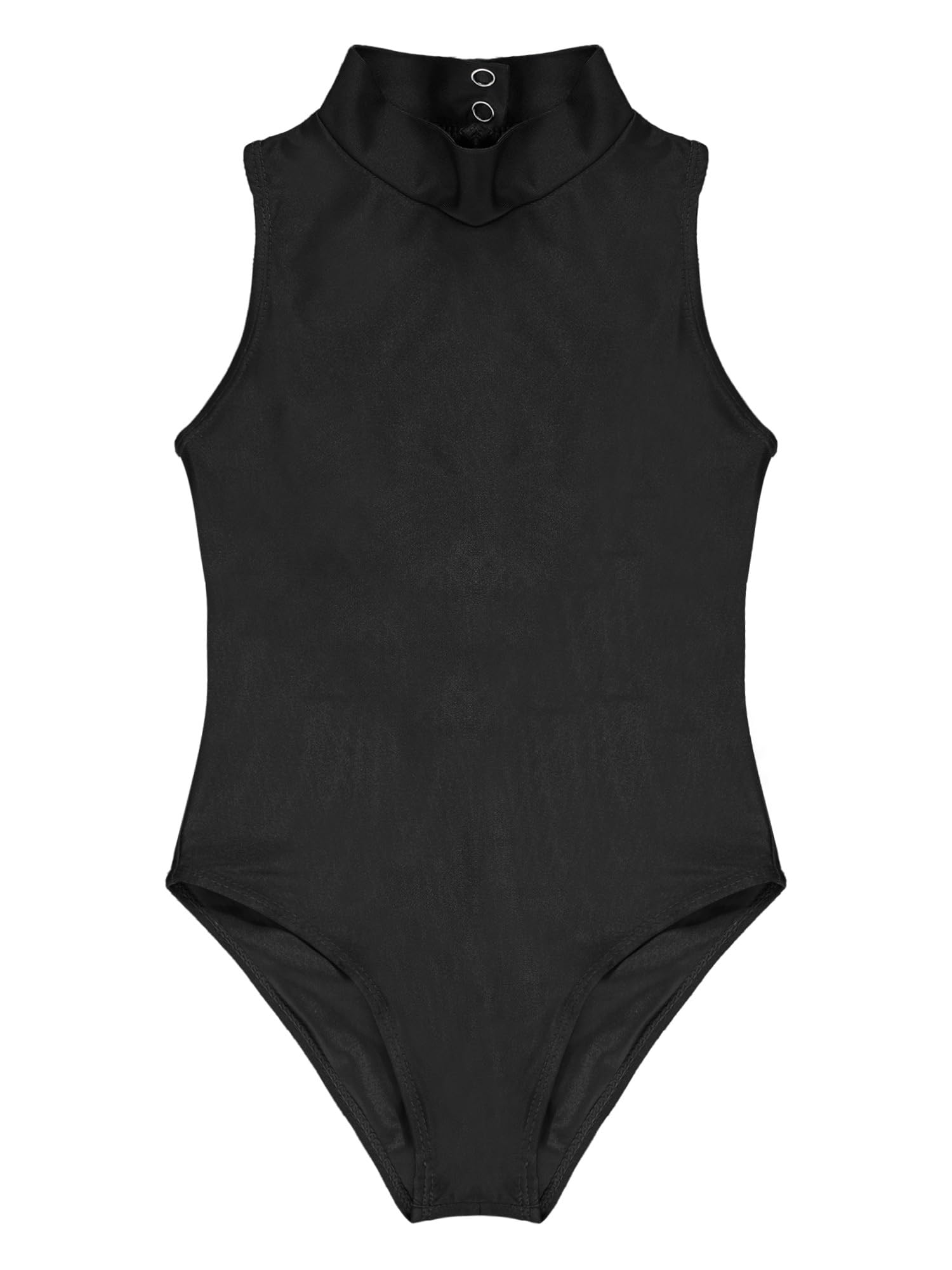 Girls Gymnastics Leotard - Mock Neck Sleeveless Ballet Dance Costume with Cutout Back for Kids | Perfect for Ballet Class, Dance Recitals & Gymnastics Training