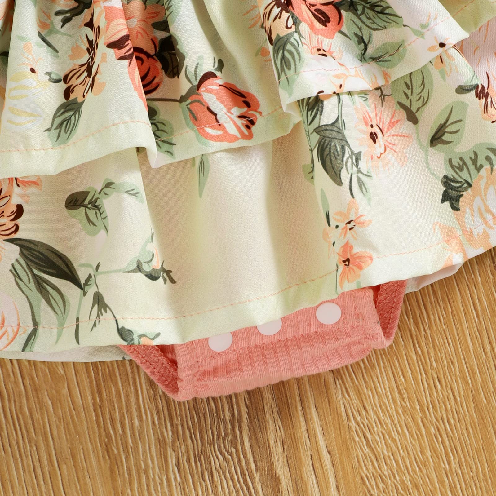 Newborn Baby Girl Summer Outfits - Floral Romper Dress & Skirt Set | Soft Cotton Bodysuits for 0-24 Months | Perfect for Photoshoots, Parties & Daily Wear