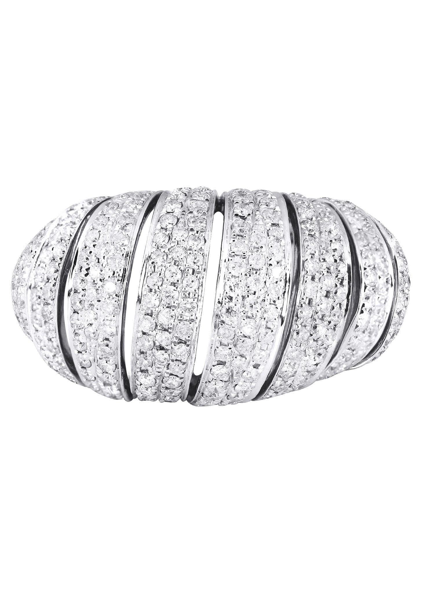 14K White Gold Ladies Diamond Cocktail Ring - 1.57 Carat Round Cut Solitaire Engagement Ring for Women - Perfect for Evening Parties, Anniversary Gifts & Special Occasions