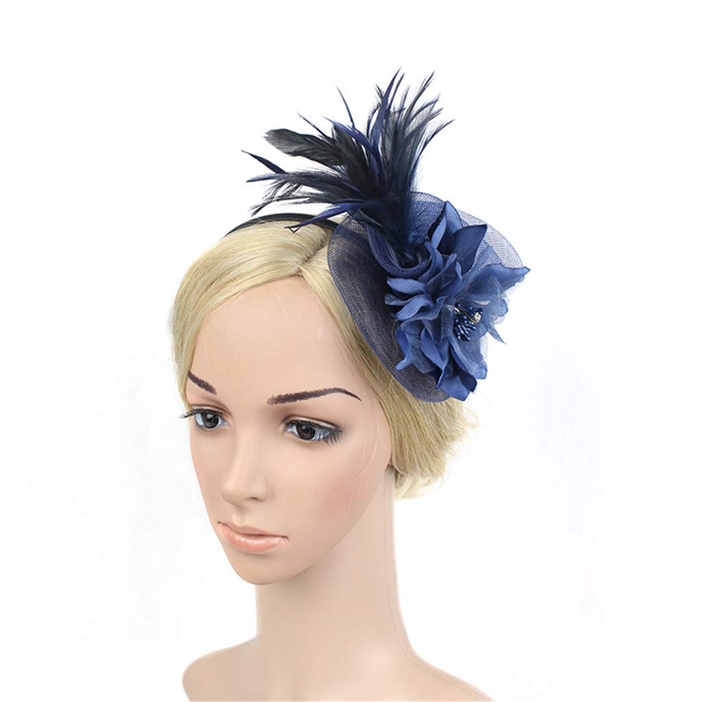 Elegant Women's Fascinator Hat with Net Veil - Tiny Tea Party Hat for Girls, Cocktail Headwear for Weddings, Parties & Special Occasions
