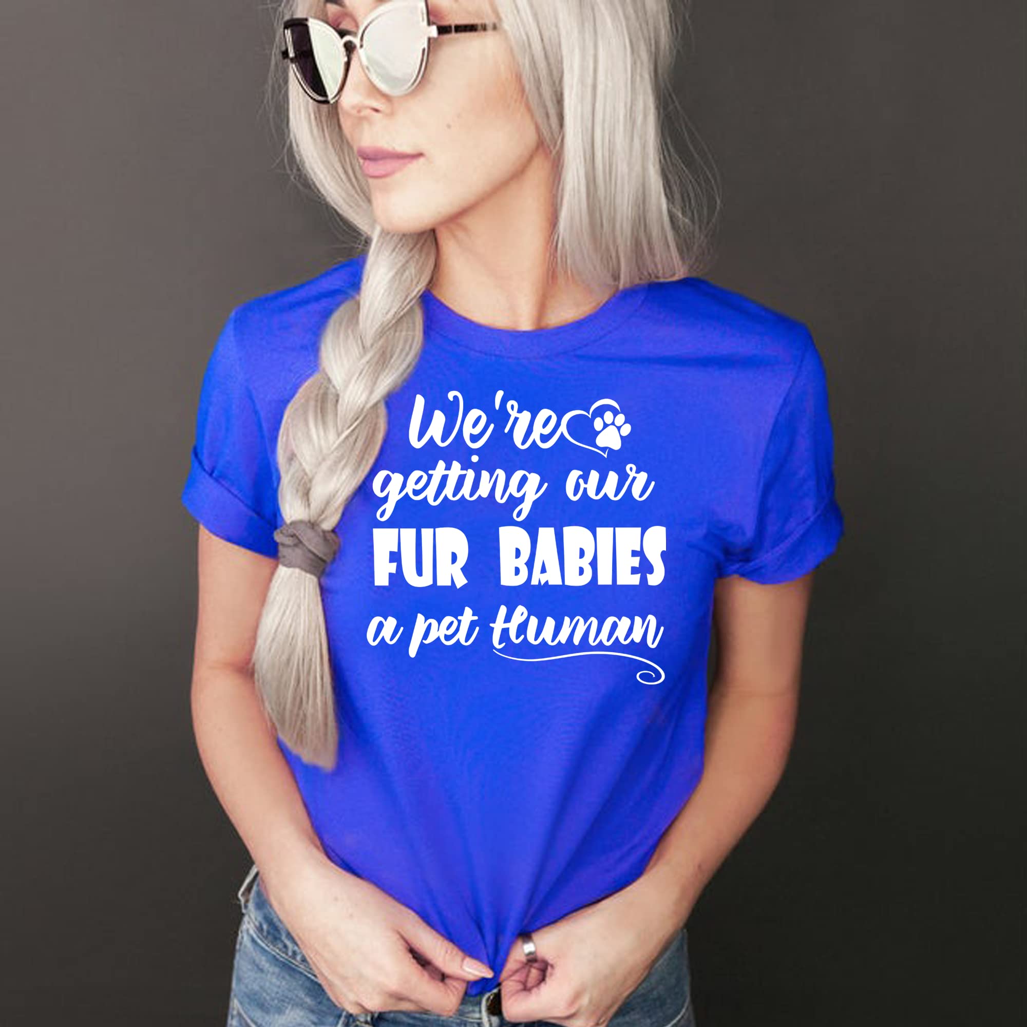 Pet Human Shirt for Dog Moms - Cute Pregnancy & Baby Announcement T-Shirt - Perfect for Gender Reveals, Family Photos & Pet Lover Gifts