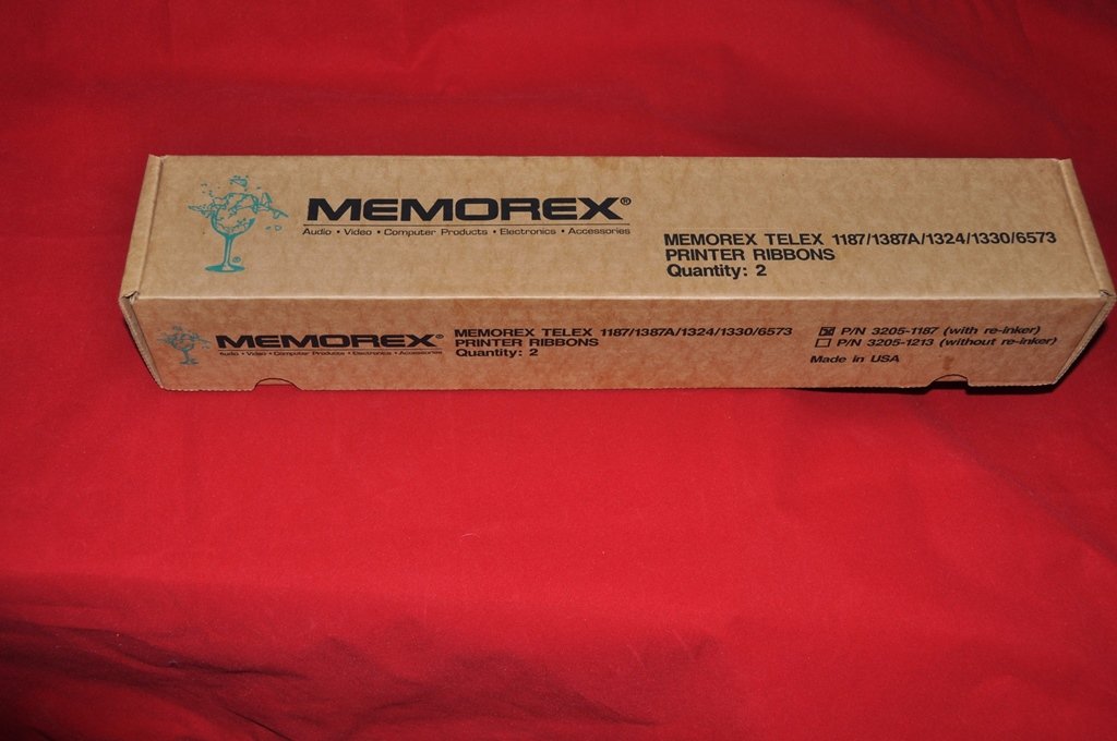 Generic AIM Compatible Memorex 1187 Black Printer Ribbon Replacement (6-Pack, Model 3205-1030) - Perfect for Office Printing, Shipping Labels & Receipts