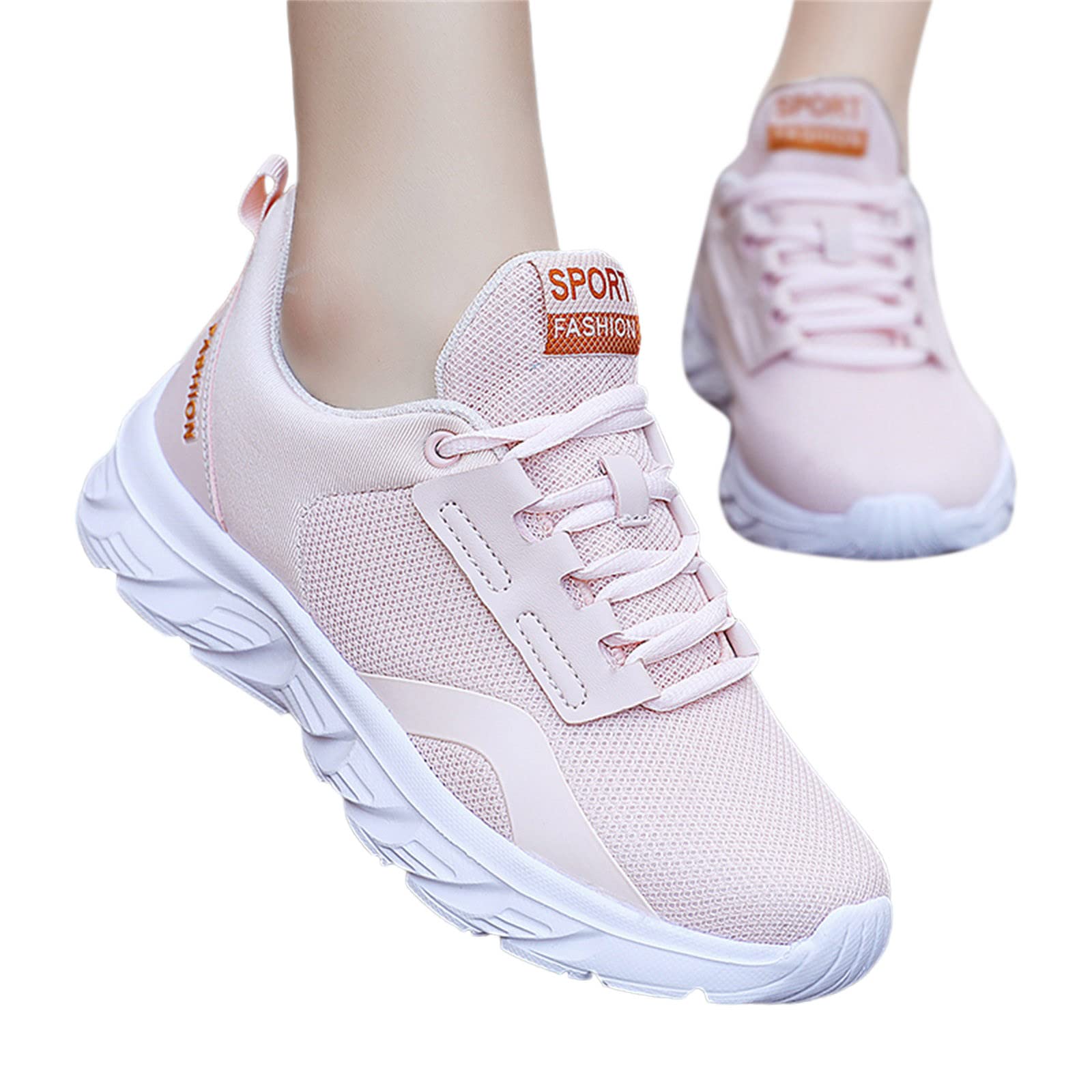 Women's White Gold Hiking Shoes - Non-Slip Trekking & Walking Shoes for Outdoor Adventures