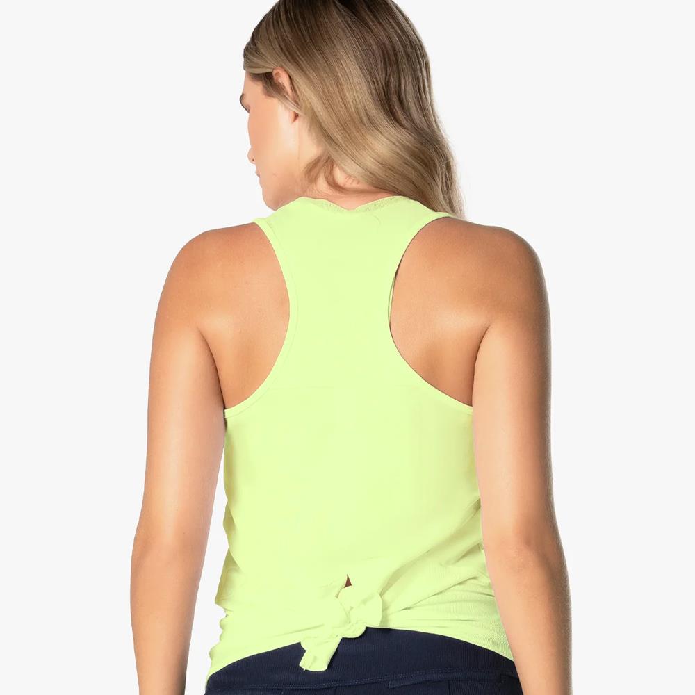 Lucky in Love Women's Electric Tie Back Tank Top - Lemon Frost | Casual Summer Wear & Beach Outfit