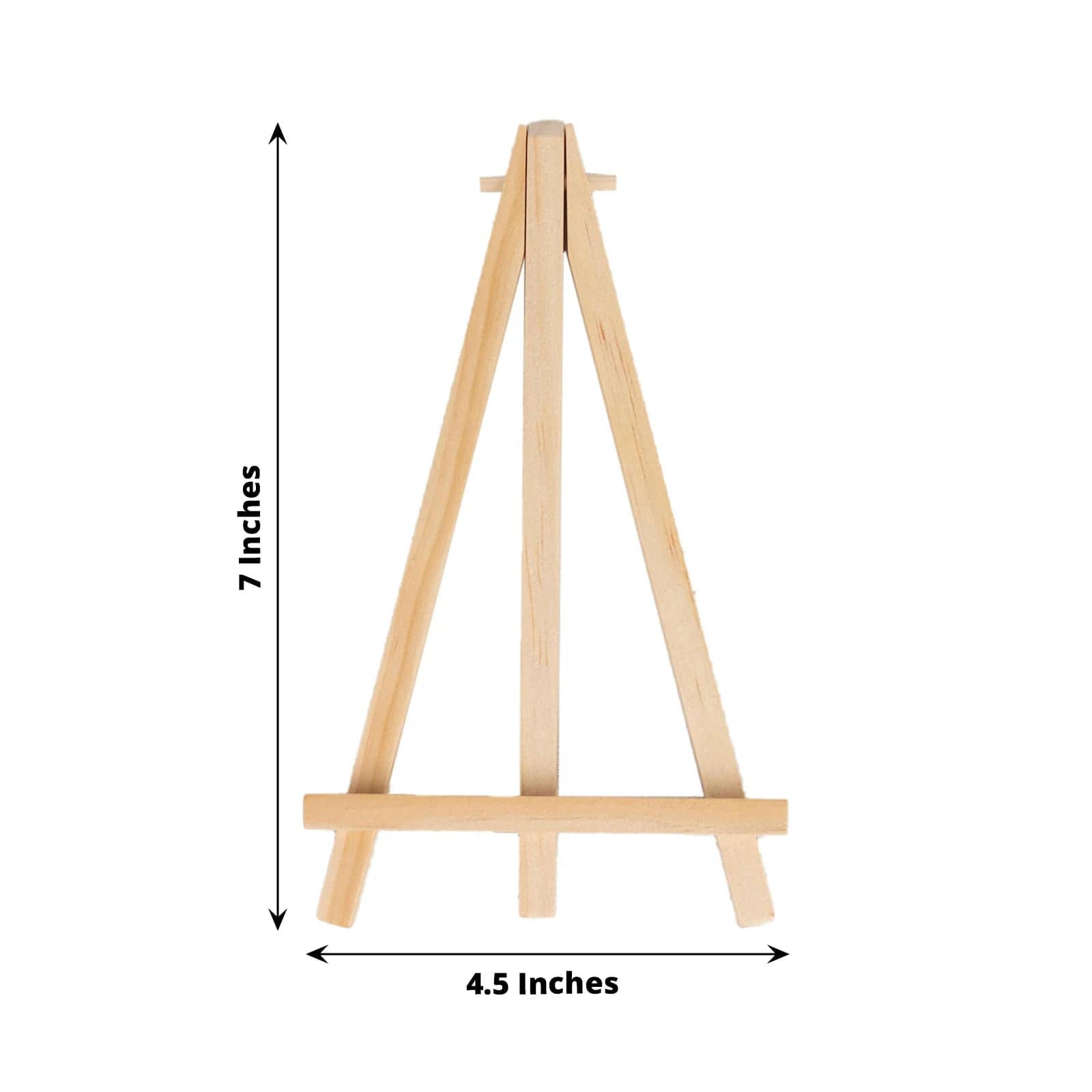 10 Natural Wooden Mini Easel Place Card Holders - Wedding Table Number Stands for Reception, Party, and Event Decor