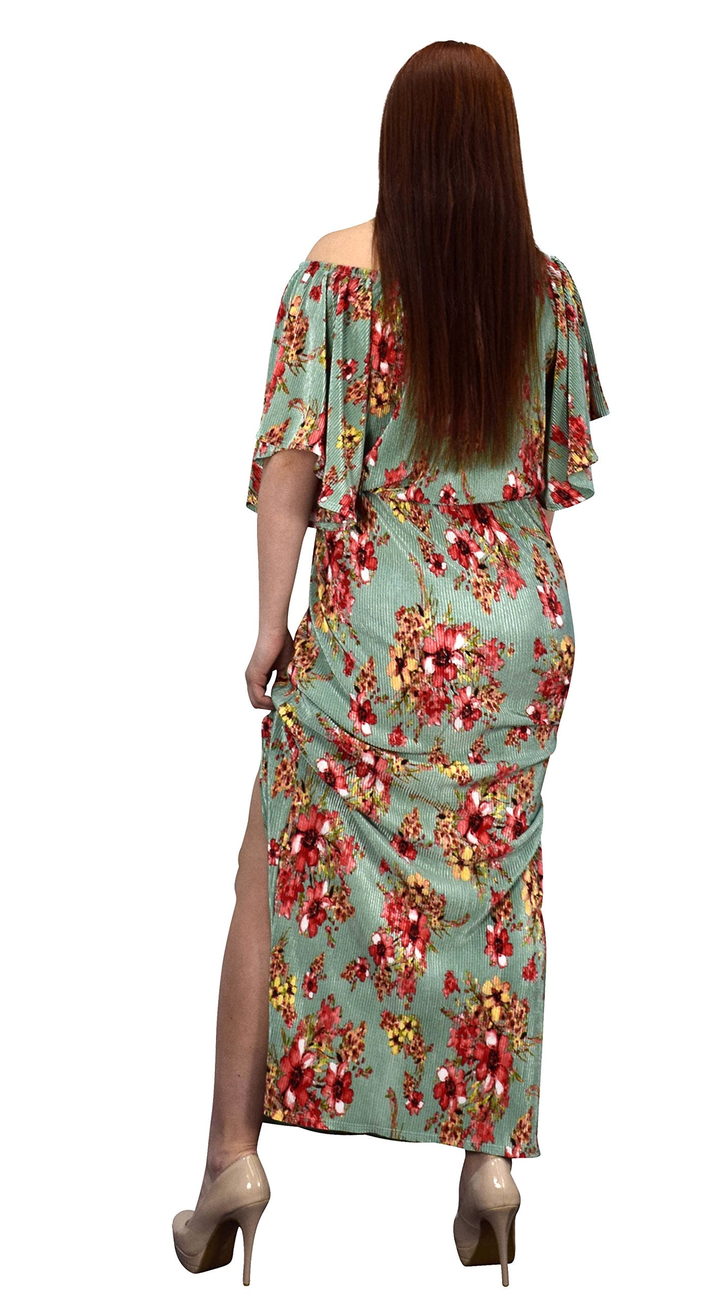 Women's Bohemian Floral Maxi Dress - Vintage Summer Long Dress for Beach, Music Festivals & Casual Outings