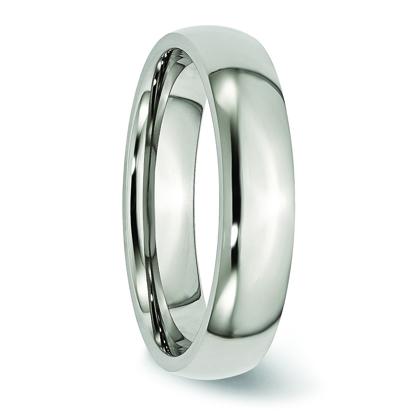 5mm Polished Stainless Steel Wedding Band Ring for Men - Durable & Hypoallergenic - Perfect for Weddings, Anniversaries & Everyday Wear