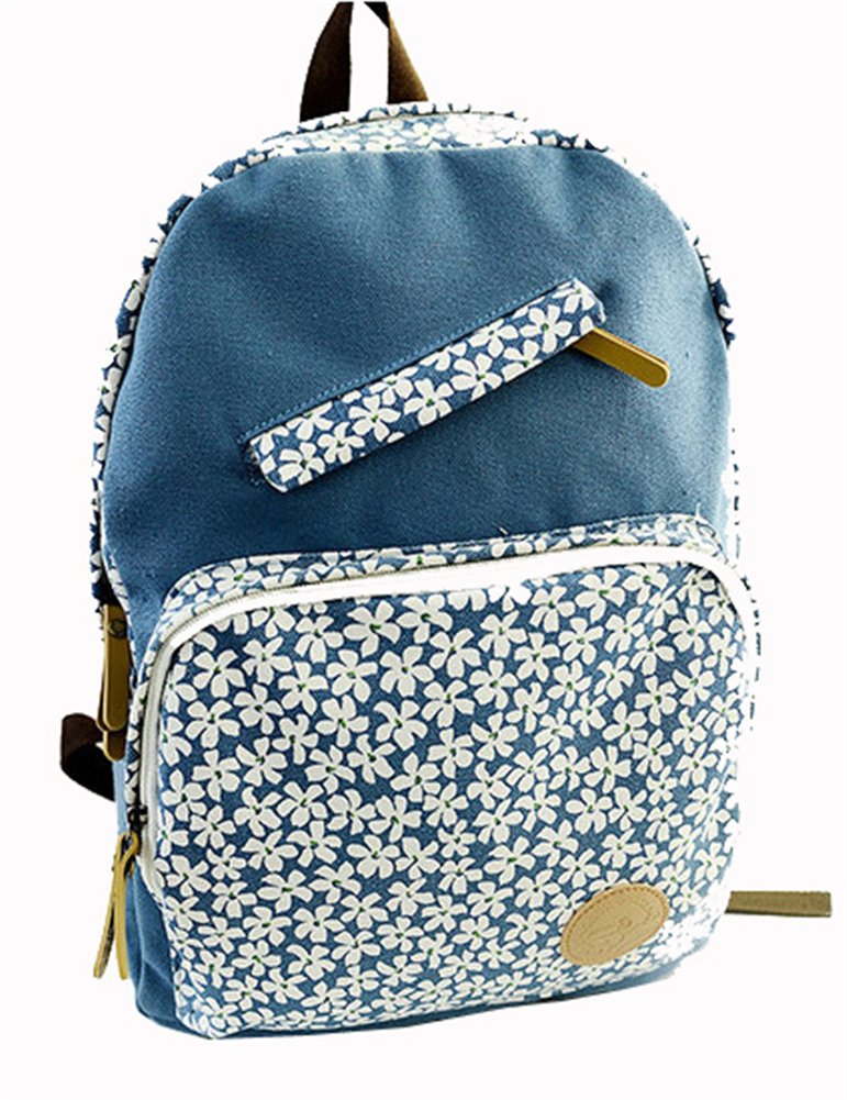 Stylish Unisex Canvas Backpack - Durable Floral Print School & Travel Laptop Bag for College, Commuting & Outdoor Adventures