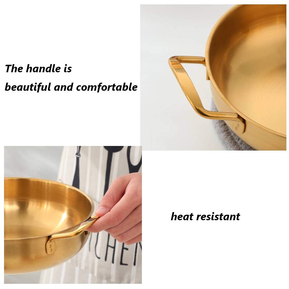 8in Stainless Steel Everyday Pan - Korean Noodle Ramen Pot & Small Stockpot for Home, Camping & Outdoor Cooking | Dishwasher Safe & Oven Safe | Perfect for Ramen, Soup & Stews (Silver)