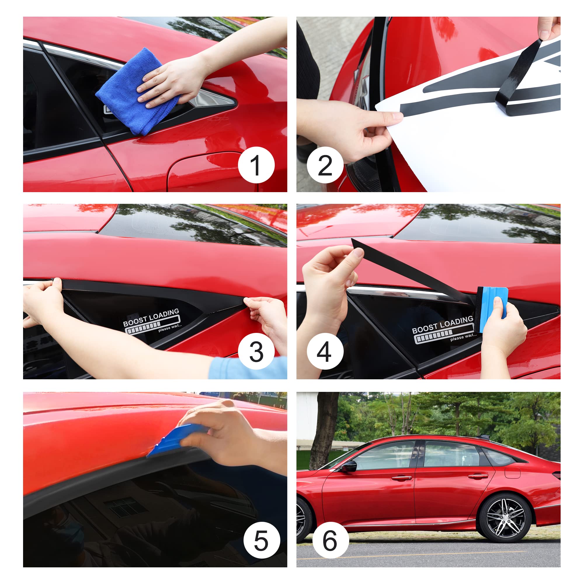 Honda Accord Sedan 2018-2022 Car Window Edge Vinyl Stickers - Matte Black Auto Window Cover Strip Trim Accessories | Weatherproof Protection & Custom Style Upgrade for Your Vehicle