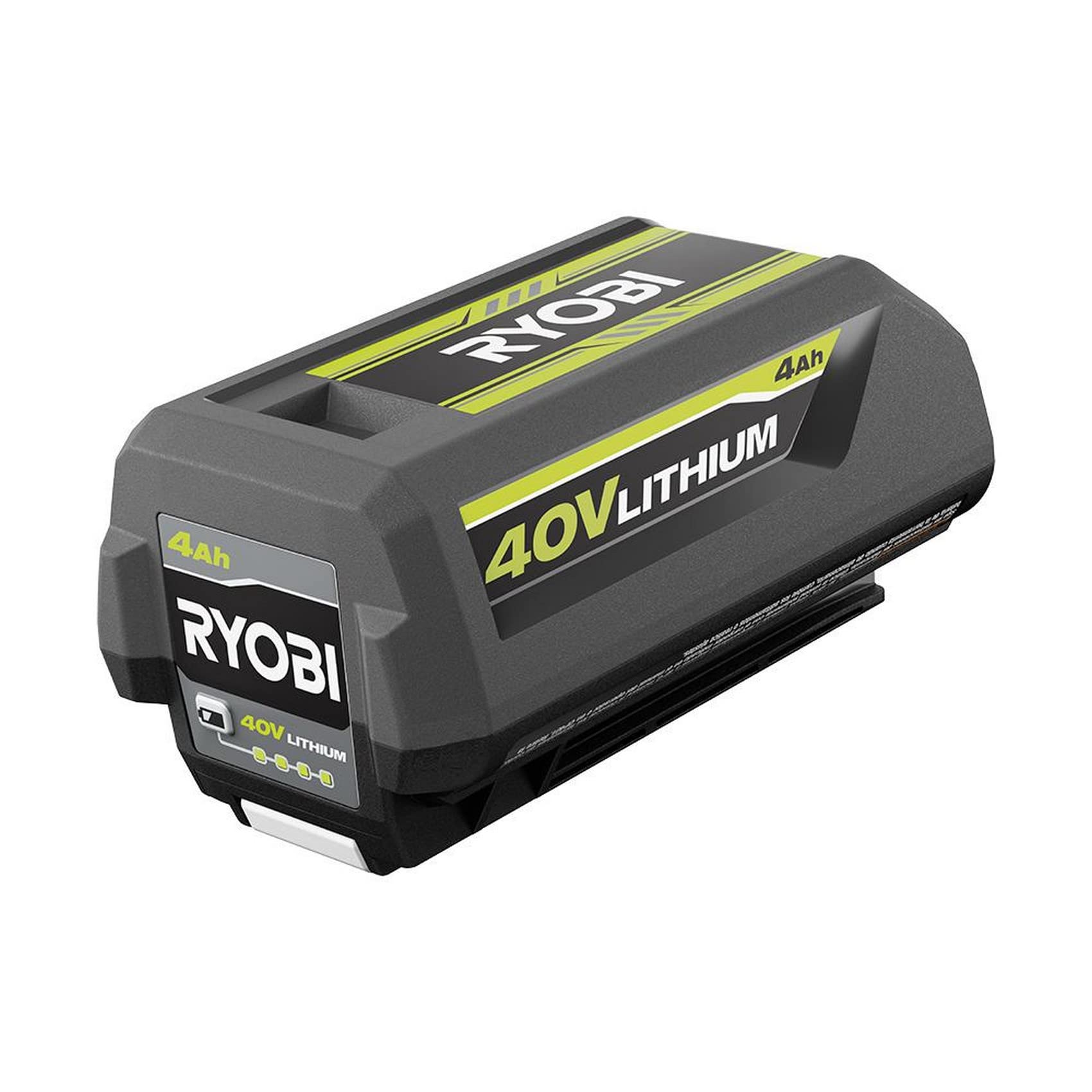 RYOBI 40V 4.0Ah Lithium-Ion Battery with Rapid Charger - Compatible with 40-Volt Cordless Power Tools for Lawn Mowers, Trimmers & Outdoor Equipment