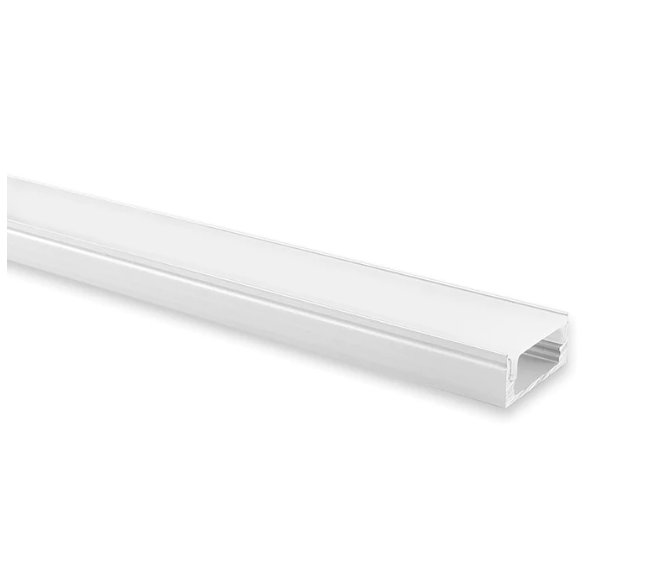 17 x 8mm Aluminum Extrusion Profile - 2 Meter Length, Surface Mount Shallow Square Channel for DIY Projects, Shelving & Display Cases