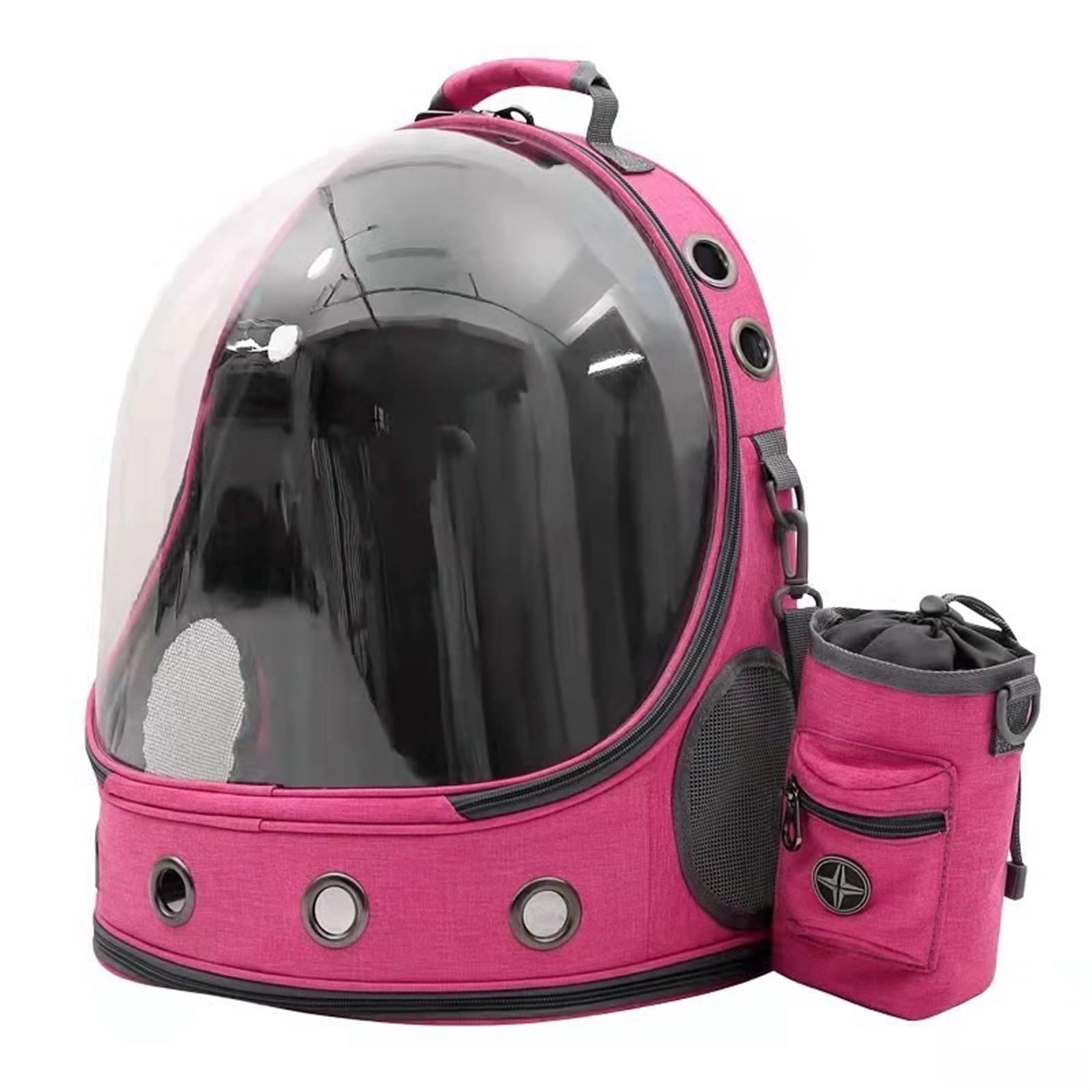 LATINDAY Portable Cat Backpack Carrier - Breathable Panoramic Transparent Space Capsule Design with Snack Bag for Small Pets, Travel & Outdoor Adventures | Perfect for Hiking, Shopping & Vet Visits