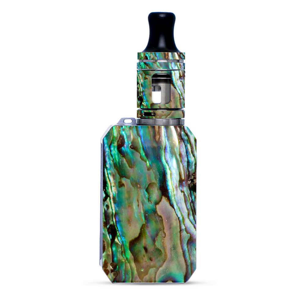 VooPoo Drag Baby Trio Abalone Sea Shell Gold Blue Skin Cover | Stylish Protective Case for Vape Mod | Perfect for Travel & Night Out Accessories