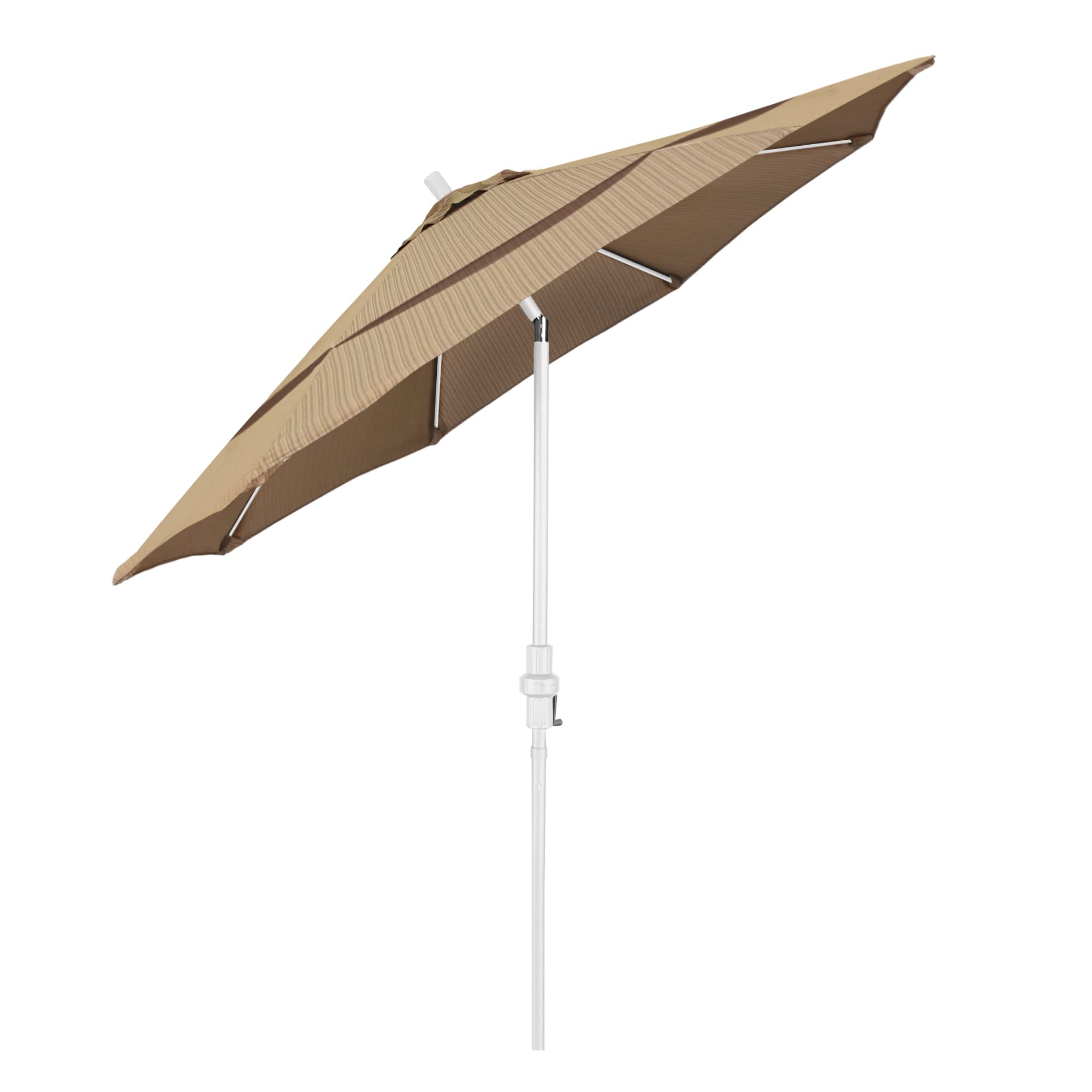11' Round Aluminum Market Umbrella with Crank Lift & Collar Tilt - California Style Patio Umbrella for Outdoor Dining, Poolside, Garden & Backyard