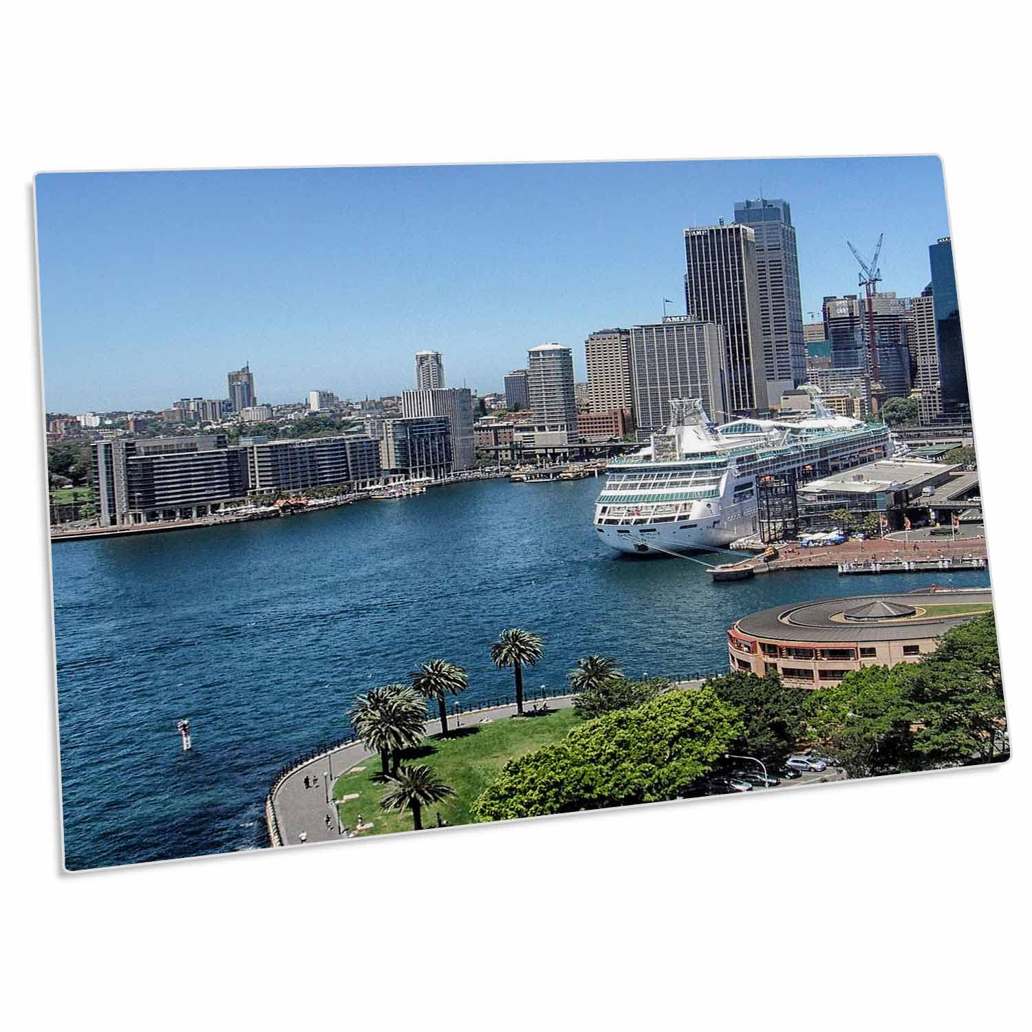3D Rose Cities of The World - Sydney Australia Desk Pad Place Mats Set of 4 | Non-Slip Table Protector for Dining Room, Kitchen, Office | Perfect for Home Decor & Gift Giving