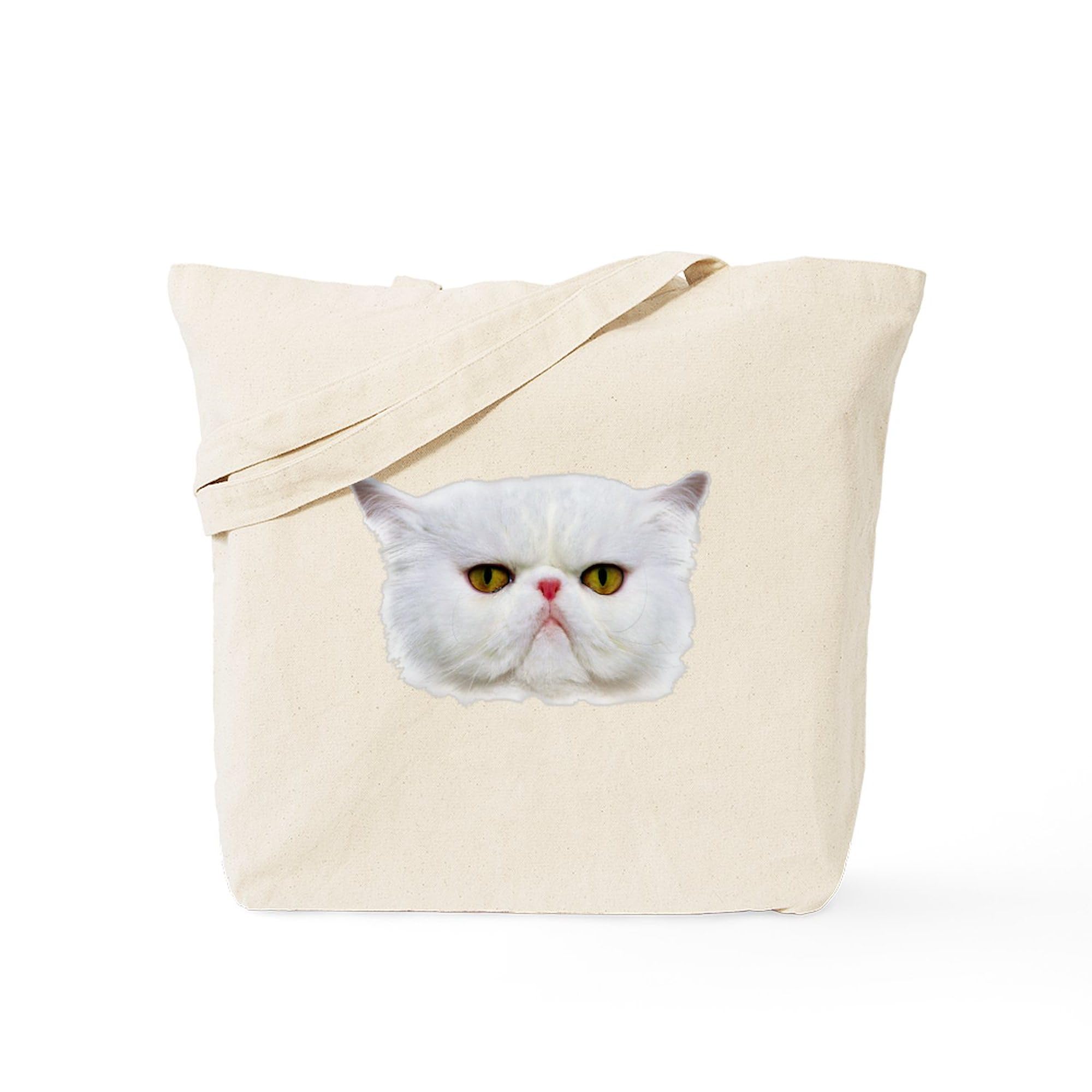Grumpy Cat Natural Canvas Tote Bag - Reusable Shopping Bag for Groceries, Beach & Daily Use | Funny Gift Idea