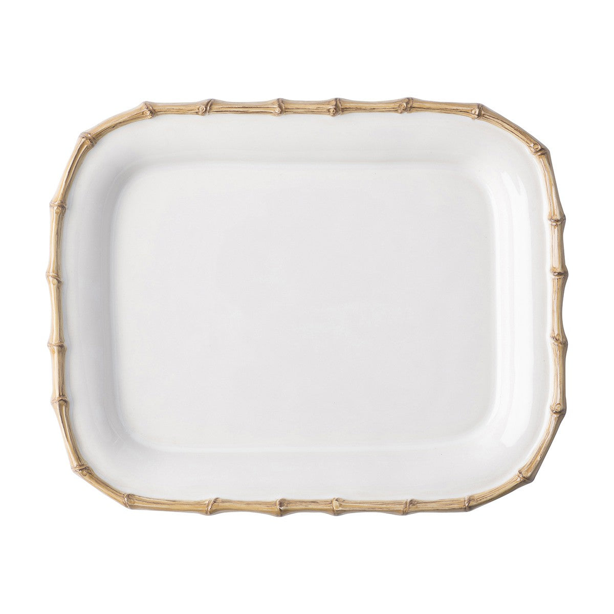Classic 12-Inch Natural Bamboo Rectangular Serving Platter - Eco-Friendly, Durable & Perfect for Charcuterie, Cheese, Appetizers & Party Trays