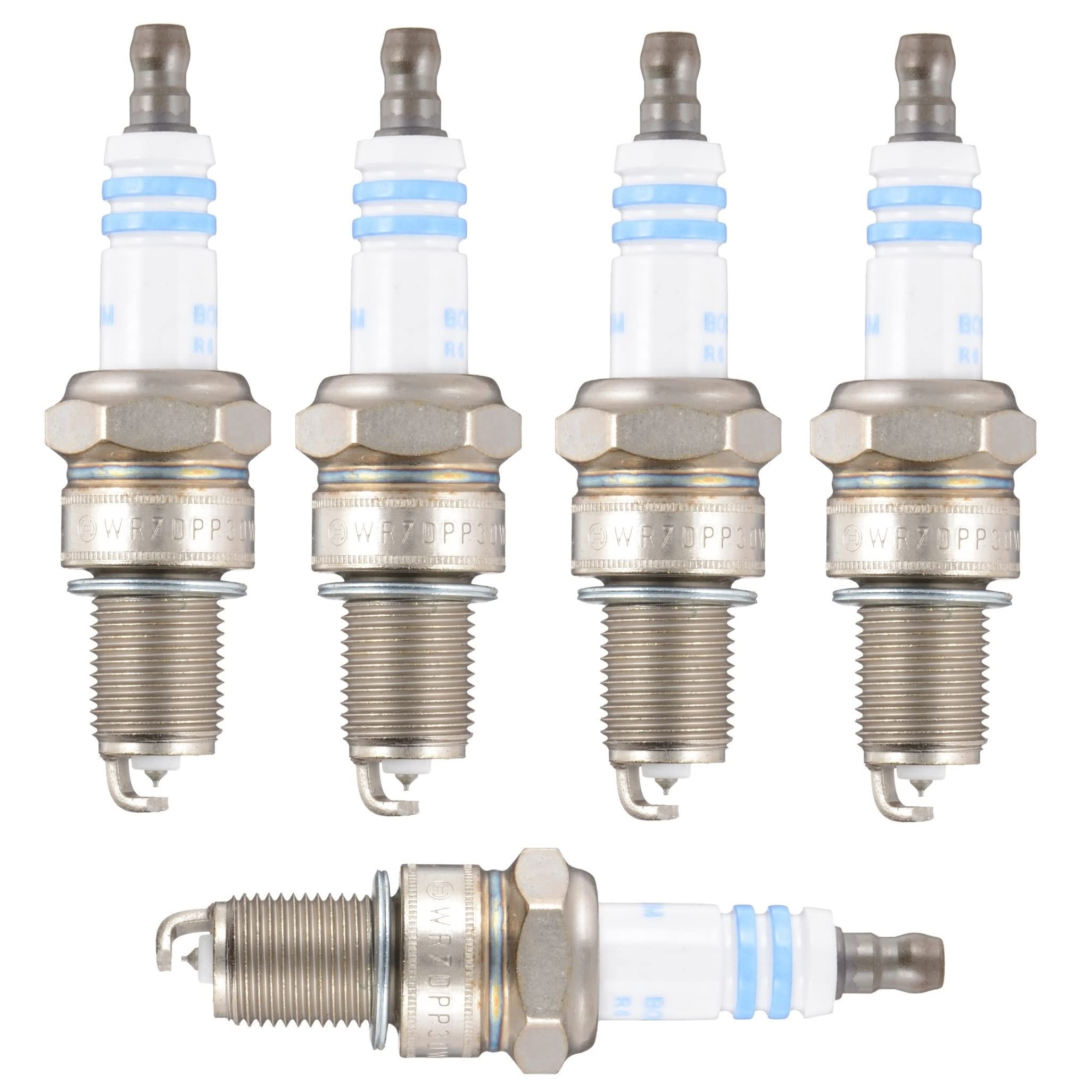 Premium OE Fine Wire Platinum Spark Plugs - Set of 5 - Compatible with Audi & Volkswagen - Improve Engine Performance & Fuel Efficiency for Daily Commute & Road Trips
