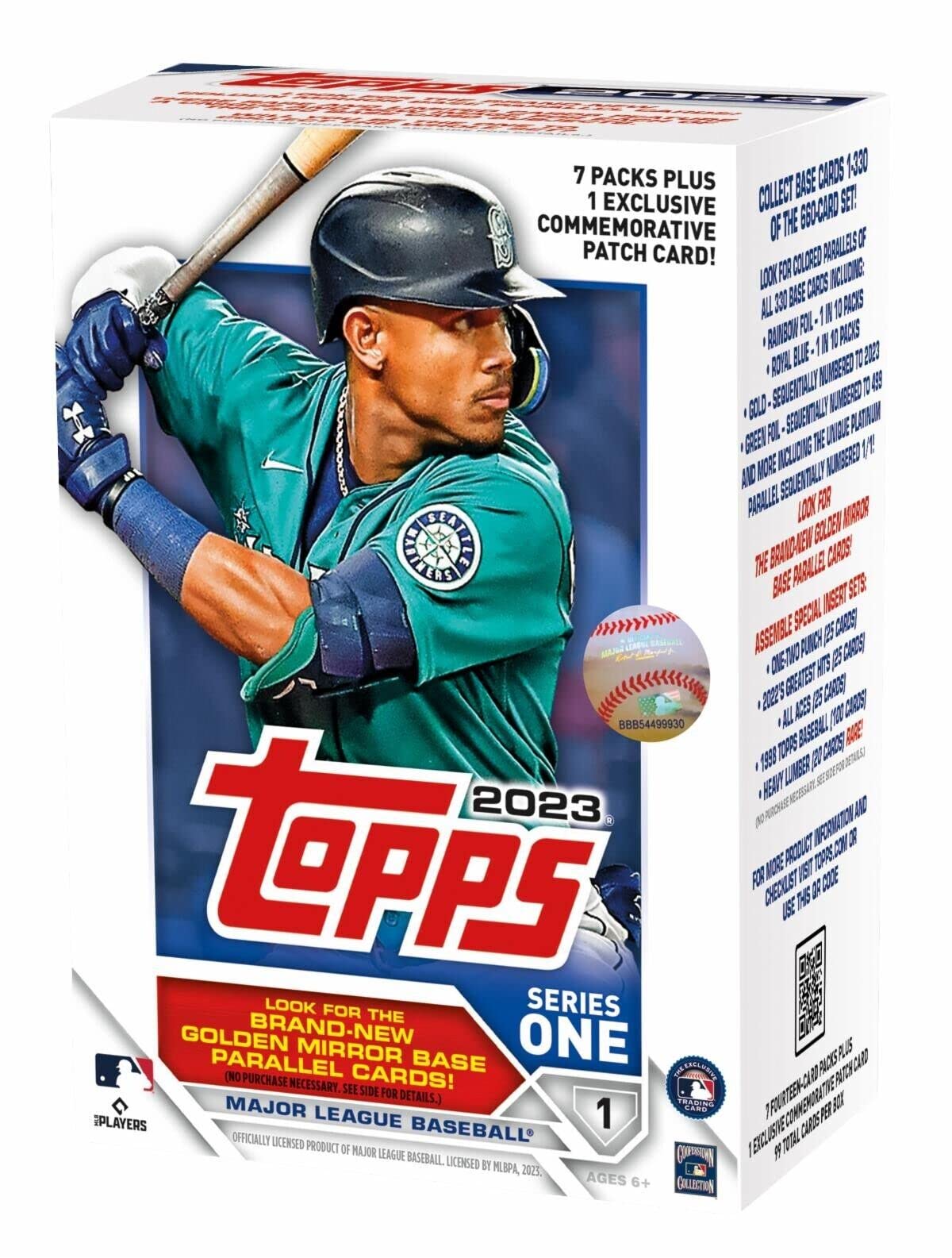 Topps 2023 Series 1 Baseball Trading Cards Value Box - 7 Packs with 14 Cards Each | Collect, Trade & Play MLB Baseball Cards for Fans & Collectors