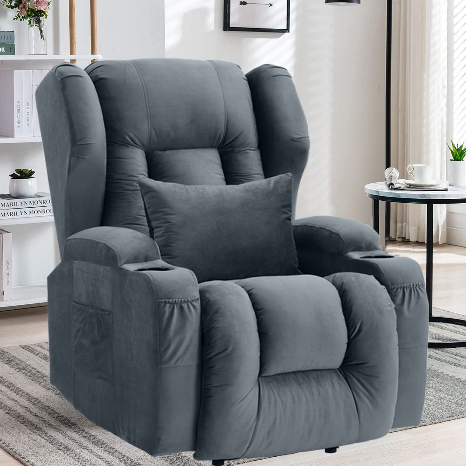 **Electric Power Lift Recliner Chair with Massage & Heating for Elderly - USB Charging, Side Pocket & Remote - Comfortable Living Room Recliner Sofa for Seniors & Home Relaxation**    *(Use Case: Perfect for elderly comfort, post-surgery recovery, arthritis relief, or relaxing in the living room while watching TV or reading.)*