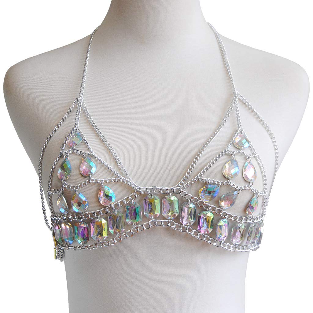 Connie Cloris Women's Sexy Body Chain Jewelry - Elegant Rhinestone Waist Chain for Parties, Beach & Date Night Outfits