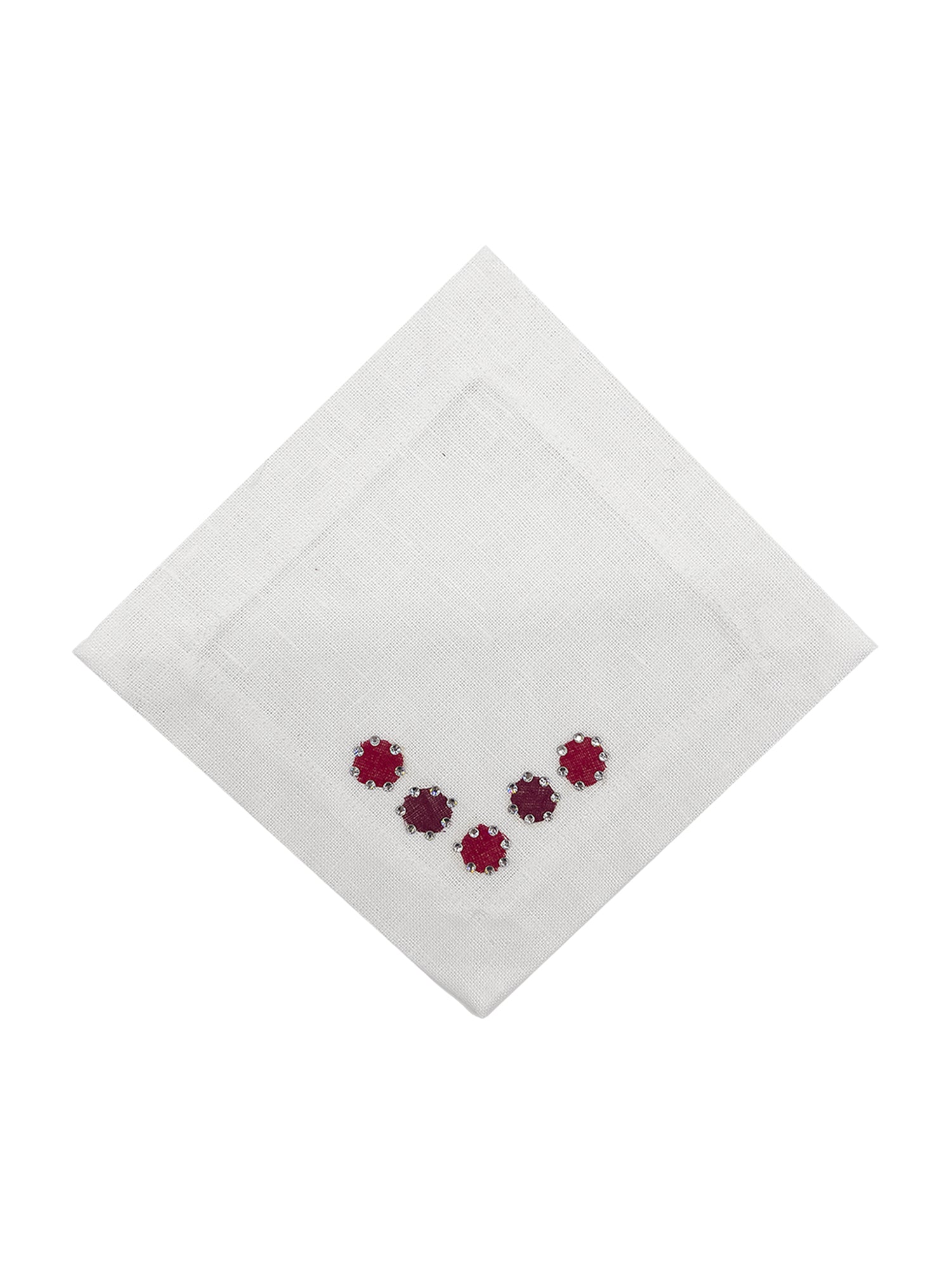 Sparkling Rhinestone Dot Cocktail Napkins - Elegant Party Napkins for Weddings, Bridal Showers & Special Events - Set of 50 Disposable Glamorous Drink Napkins