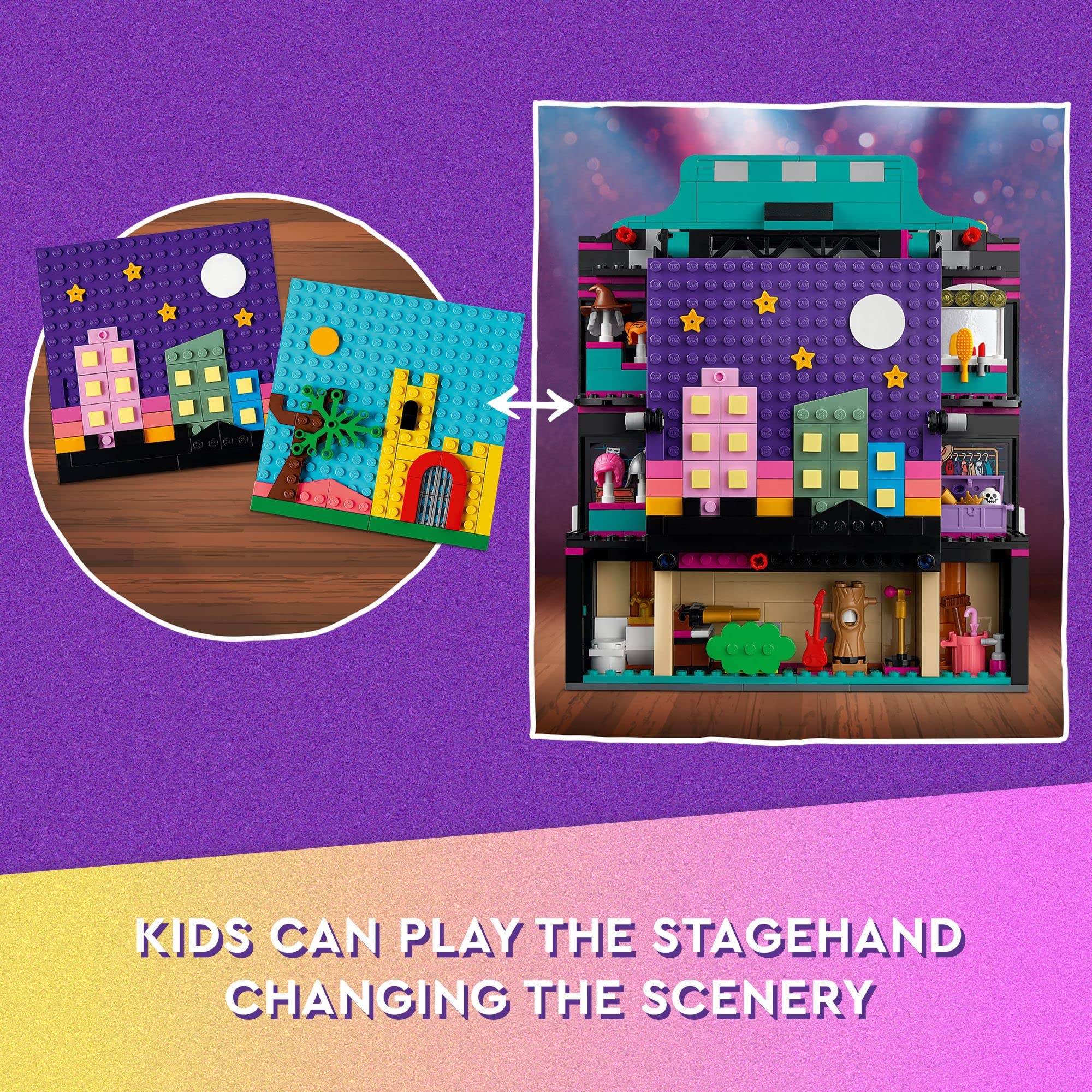 **LEGO Friends Andrea's Theater School Playset 41714 – Creative Pretend Play Toy for Kids Ages 8+ with Curtains, Lighting, Props & 4 Mini-Dolls | Perfect Gift for Girls & Boys | Inspire Imagination & Role-Playing Fun**    *(Use for birthday gifts, creative playtime, theater-themed parties, and storytelling adventures!)*