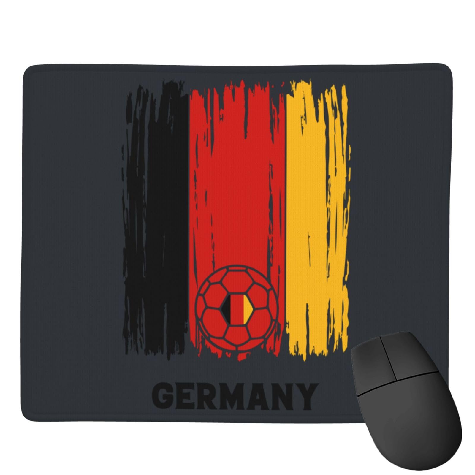SIYTUAU Germany Football Flag Mouse Pad - Waterproof, Non-Slip Rubber Gaming Mouse Pad (7x9 inches) for Laptop & Office Use - Perfect for Soccer Fans, PC Gamers & Workstations