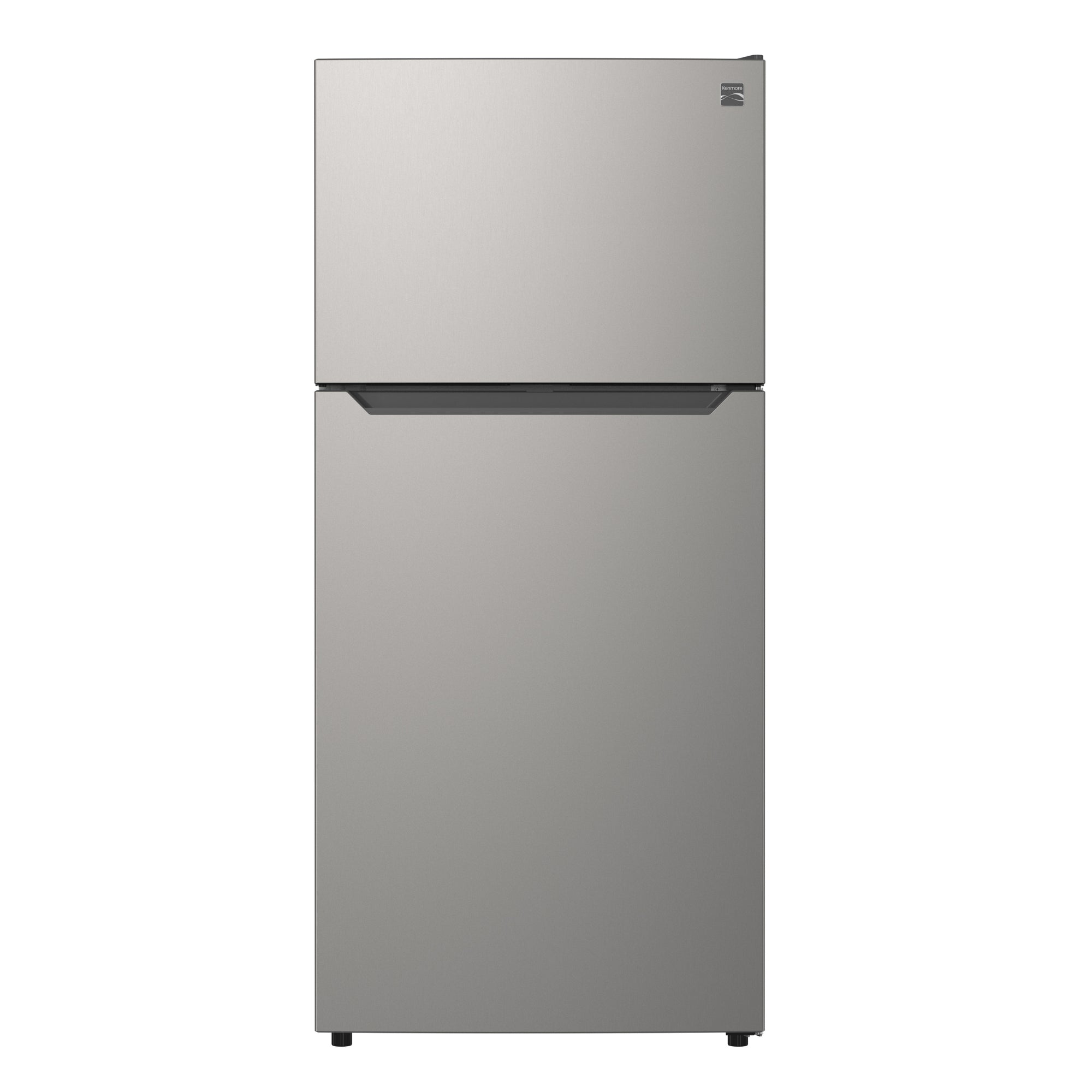 Kenmore 30 Inch 18.1 Cu Ft Top Mount Refrigerator in Metallic Steel - Energy Efficient Kitchen Appliance for Small Spaces & Apartments