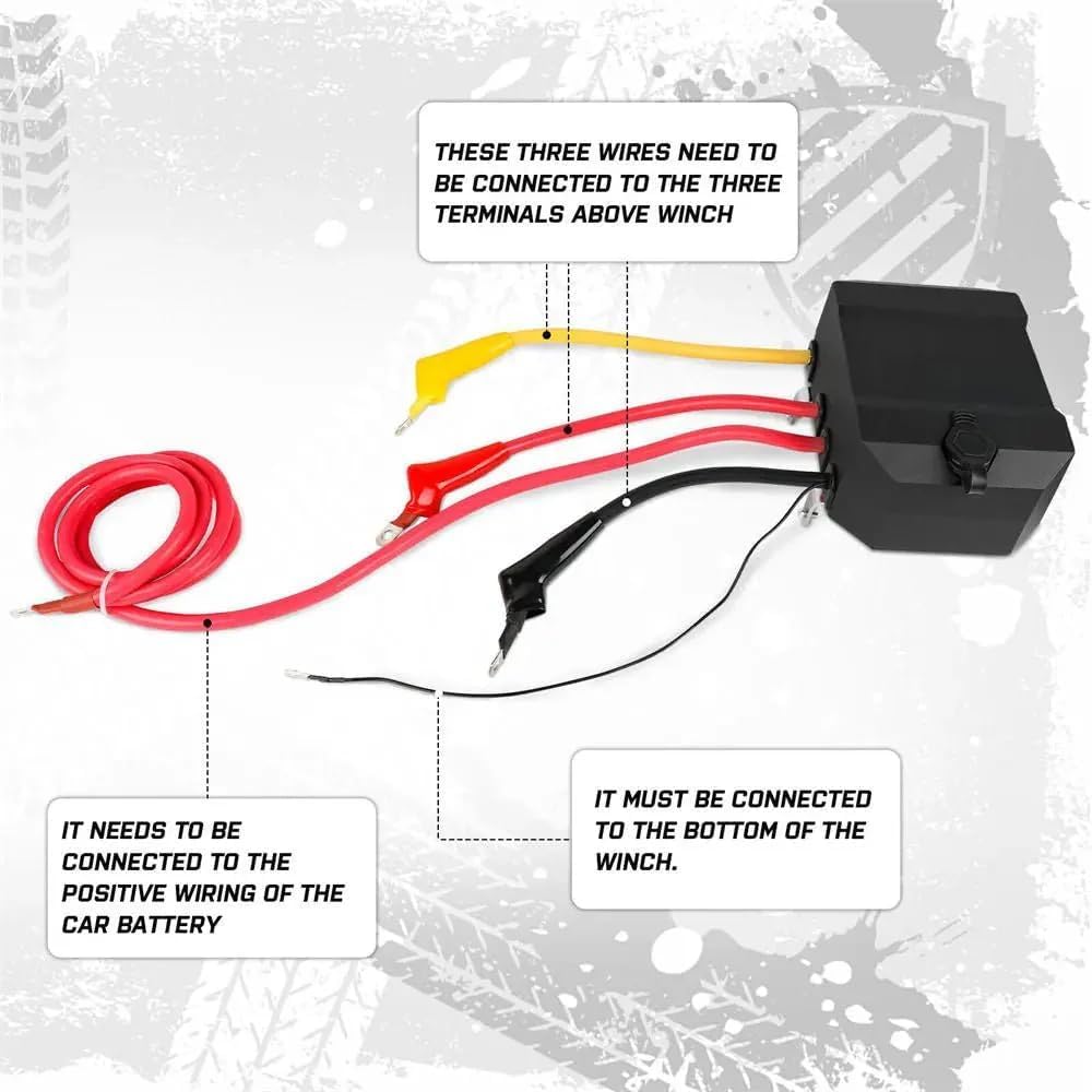 Heavy Duty Electric Winch Control Box with Wireless & Wired Remote - 8,000 to 13,000 lbs Capacity - Perfect for Off-Road Vehicles, ATVs, Trucks & Marine Applications