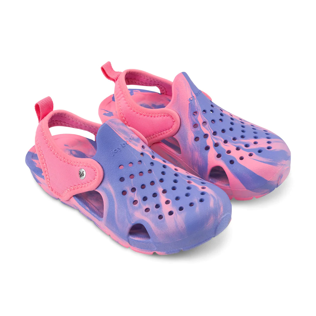 Joybees Blue Iris/Soft Pink Kids' Water Shoes - Lightweight & Quick-Dry Sandals for Beach, Pool & Outdoor Play