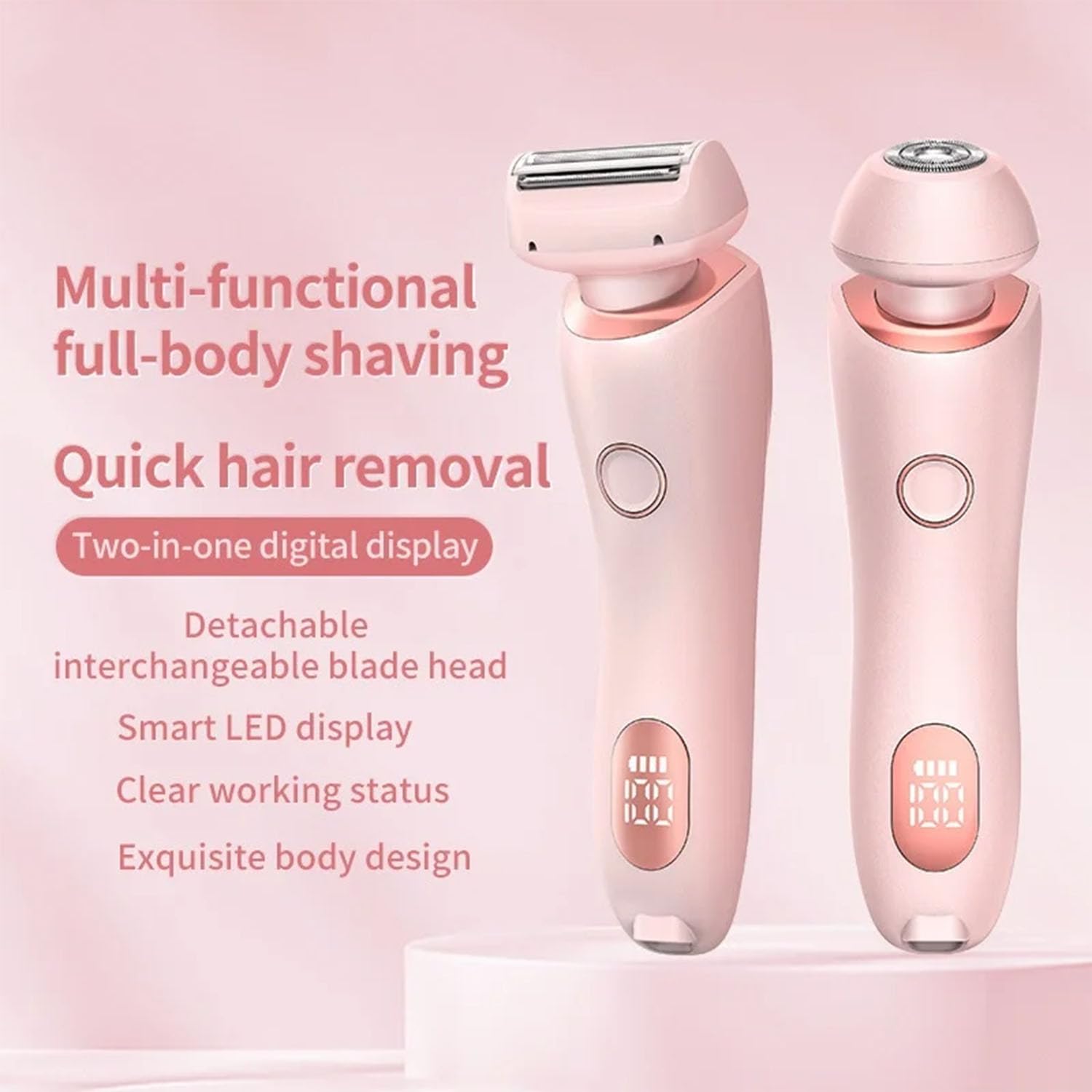 Dusk Official Glide Pro 3.0 Electric Razor for Women - 2 in 1 Wet/Dry Rechargeable Shaver with Blue Handle - Perfect for Travel, Gym & Sensitive Skin Care