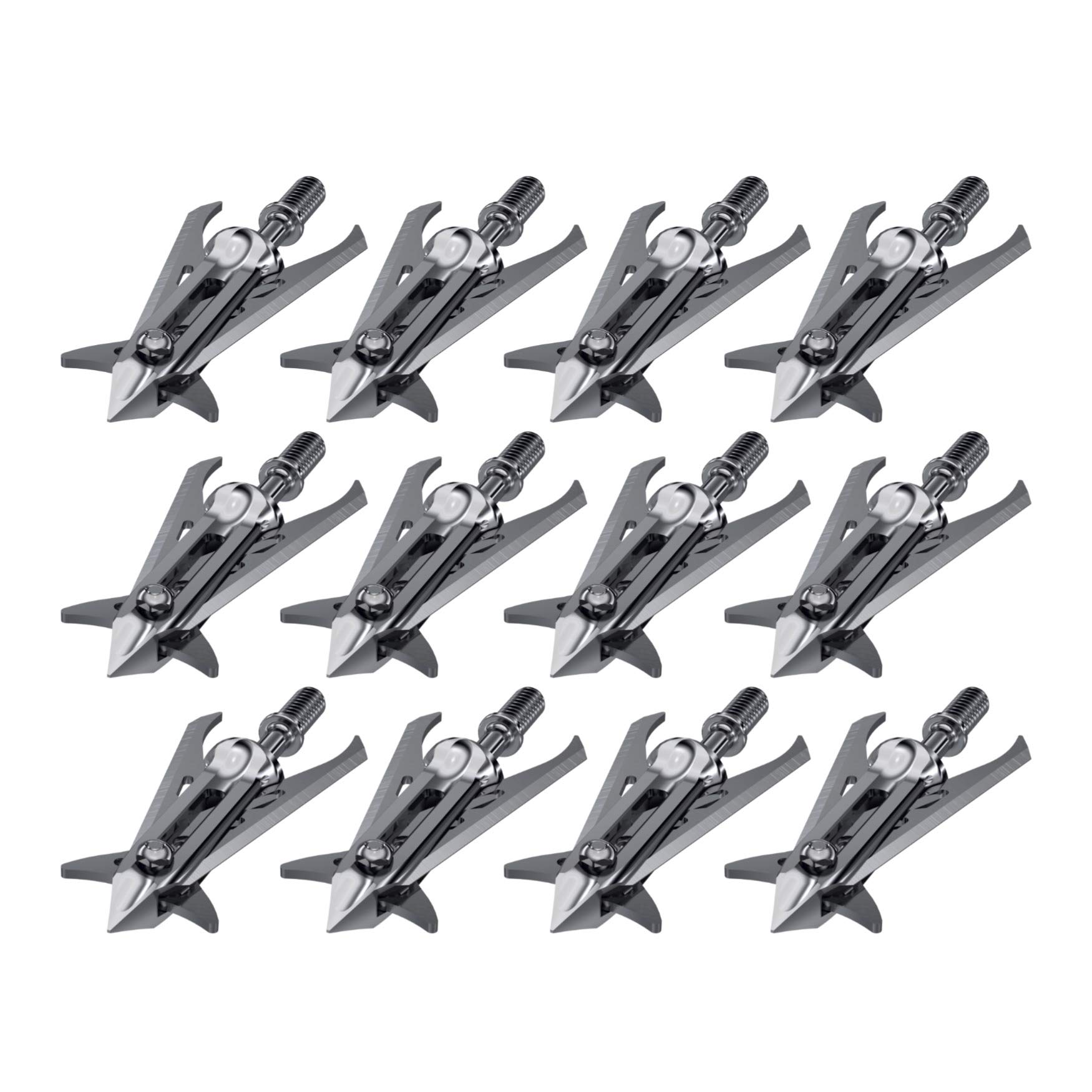 RAVIN Crossbow Broadheads 12-Pack - 100 Grain Steel Hunting Broadheads for Crossbow Arrows - Perfect for Deer Hunting, Target Practice & Outdoor Sports