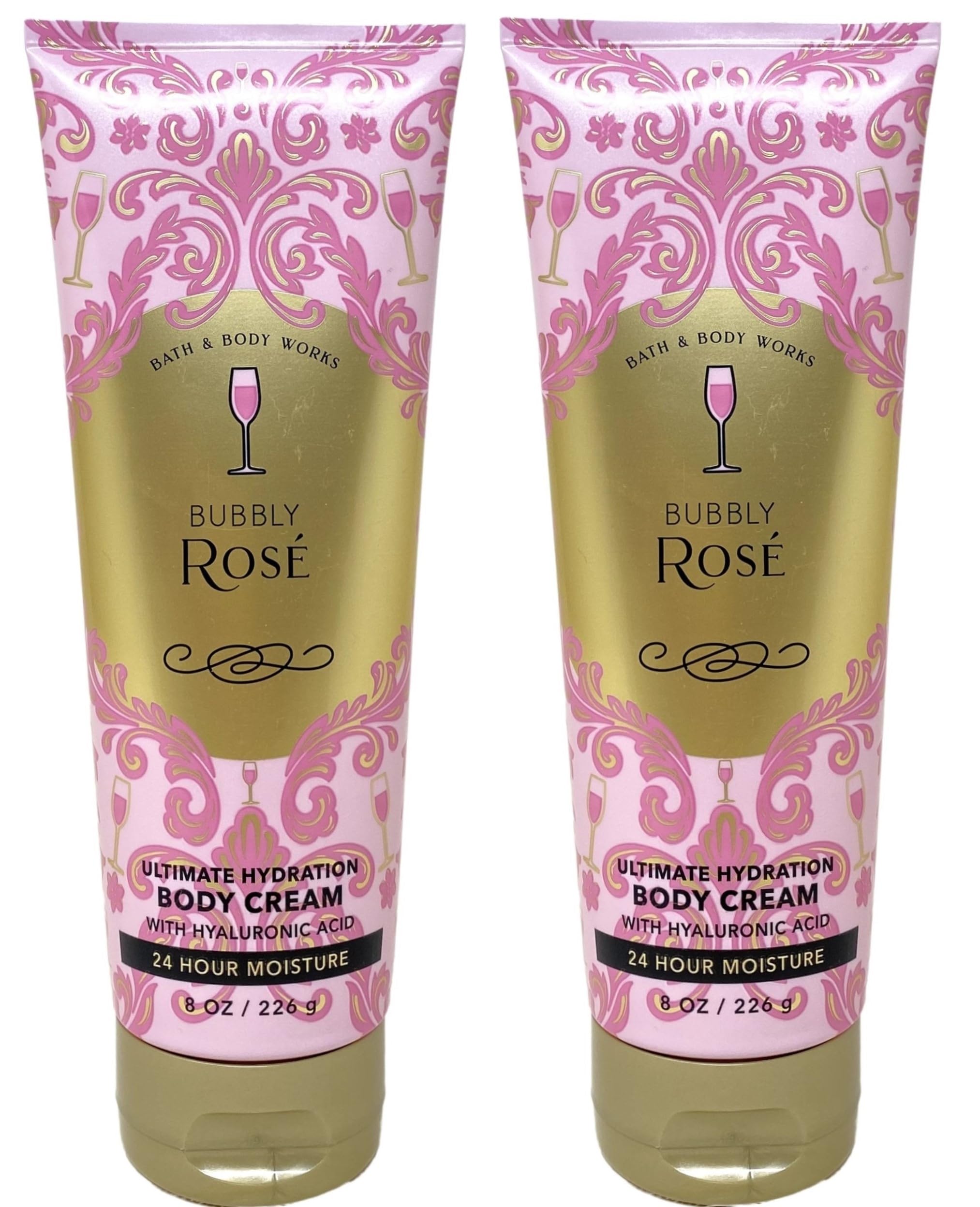 Bath & Body Works Bubbly Rosé Ultimate Hydration Body Cream 2 Pack - Moisturizing Lotion for Dry Skin, Luxurious Spa Treatment at Home, Perfect Gift for Women